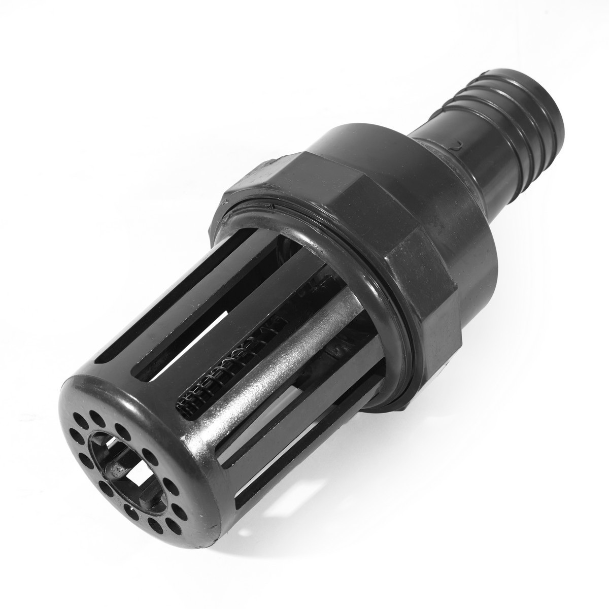 ฟุตวาล์ว / หัวกระโหลก PVC สวมสาย ลิ้นน้ำไทย สีดำ 2"