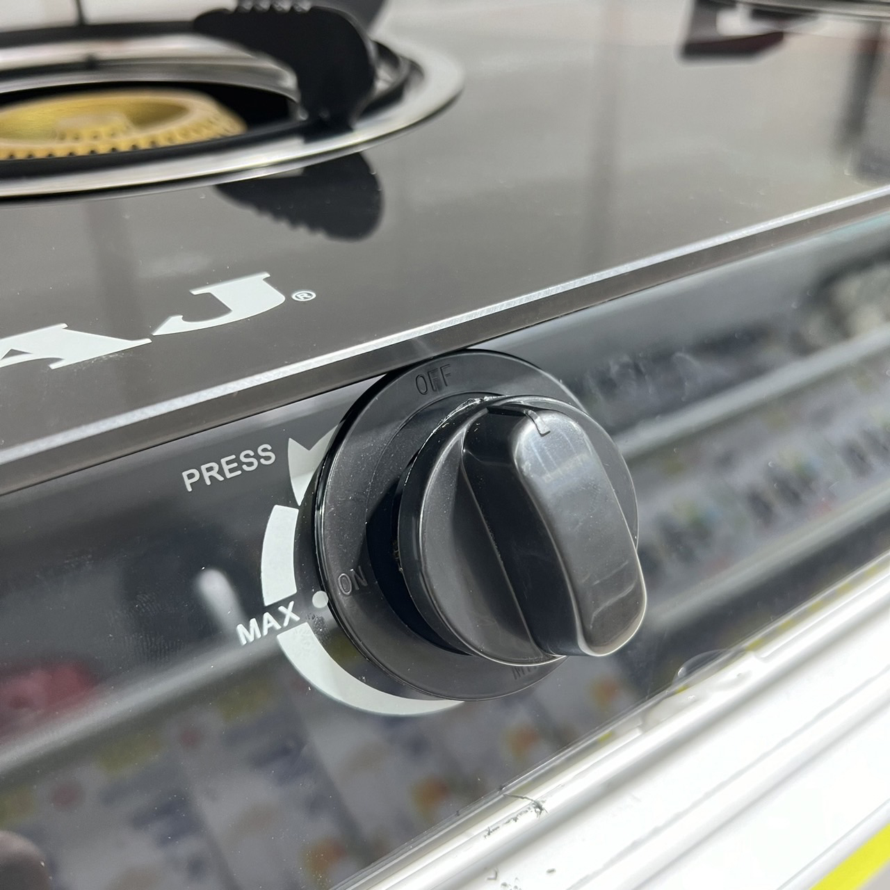 AJ เตาแก๊สหน้ากระจก 2 หัว รุ่น AJ-GA2H-03CG เตาแก๊สหัวคู่ ใช้งานง่าย ปลอดภัย ทำความสะอาดง่าย ประกัน 1 ปี