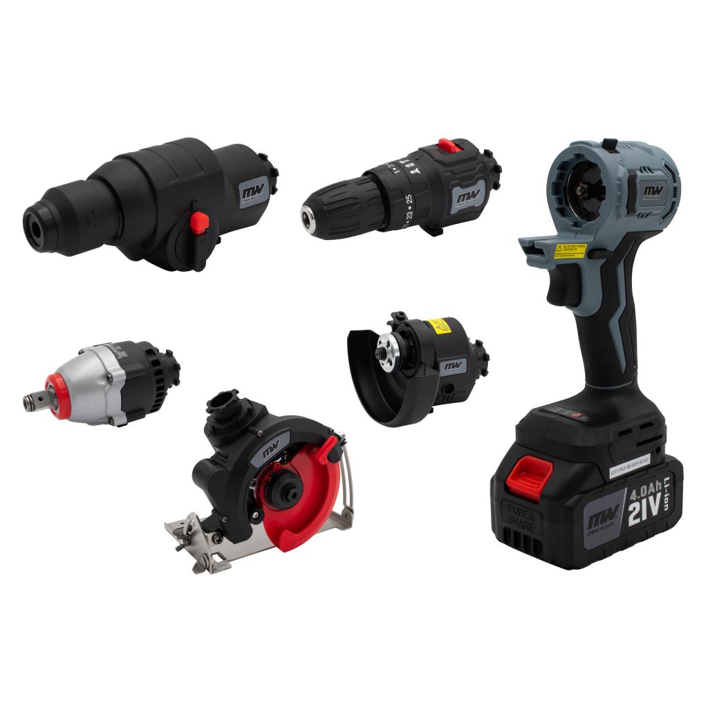 MIKAWA MLX-5B ชุดสว่านแบตเตอรี่ (COMBO 5+1) สว่านเปลี่ยนหัว Multi-Evo