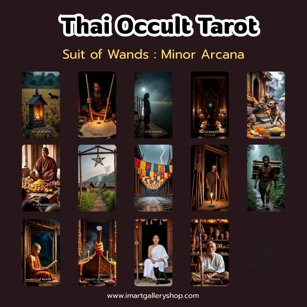 Thai Occult Tarot ความมืดที่ซ่อนอยู่หลังม่านแห่งความศรัทธา 78 ใบ