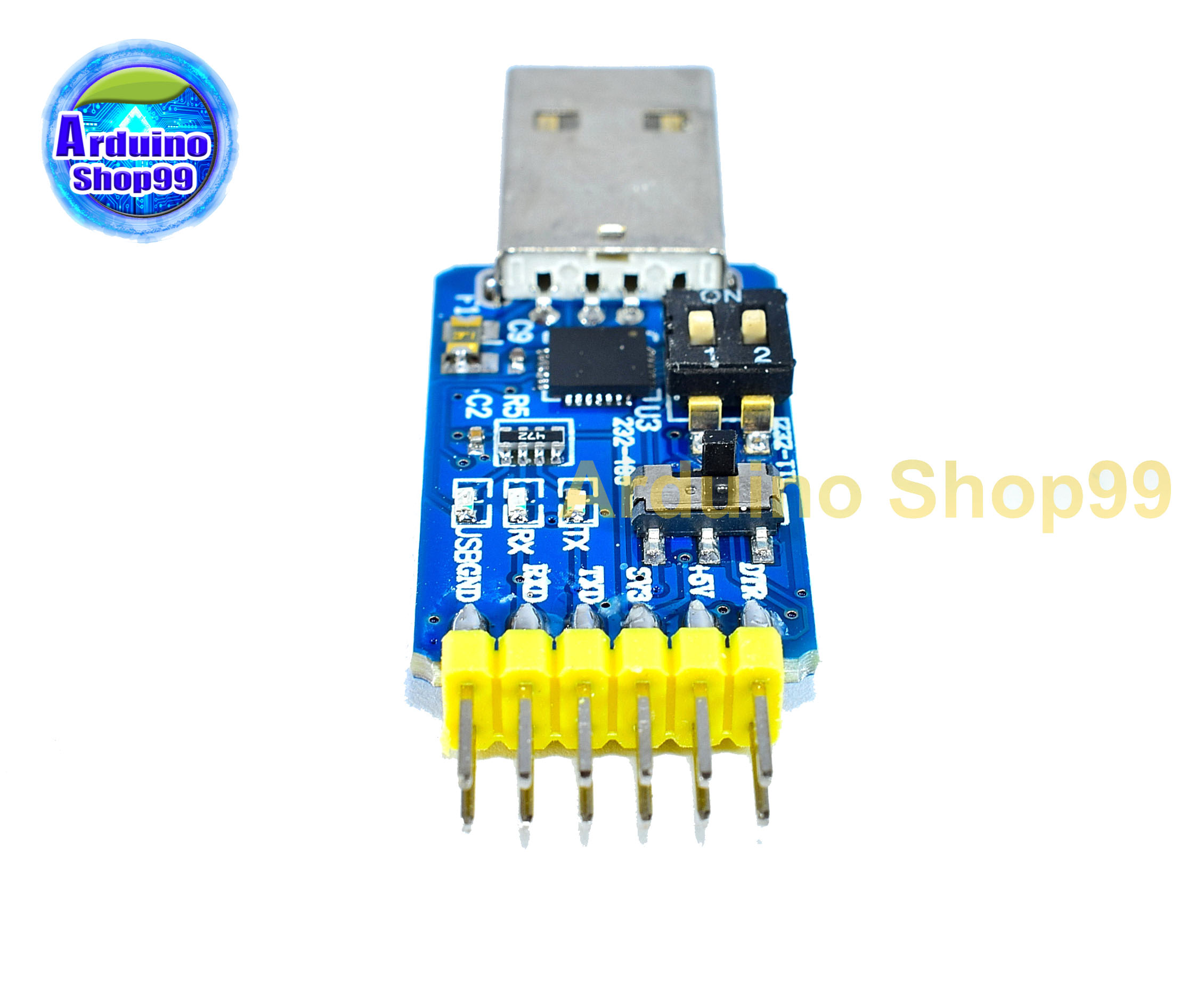 6-in-1 multi-function serial port module CP2102 usb to TTL 485 232 mutual conversion 3.3V/5V compatible