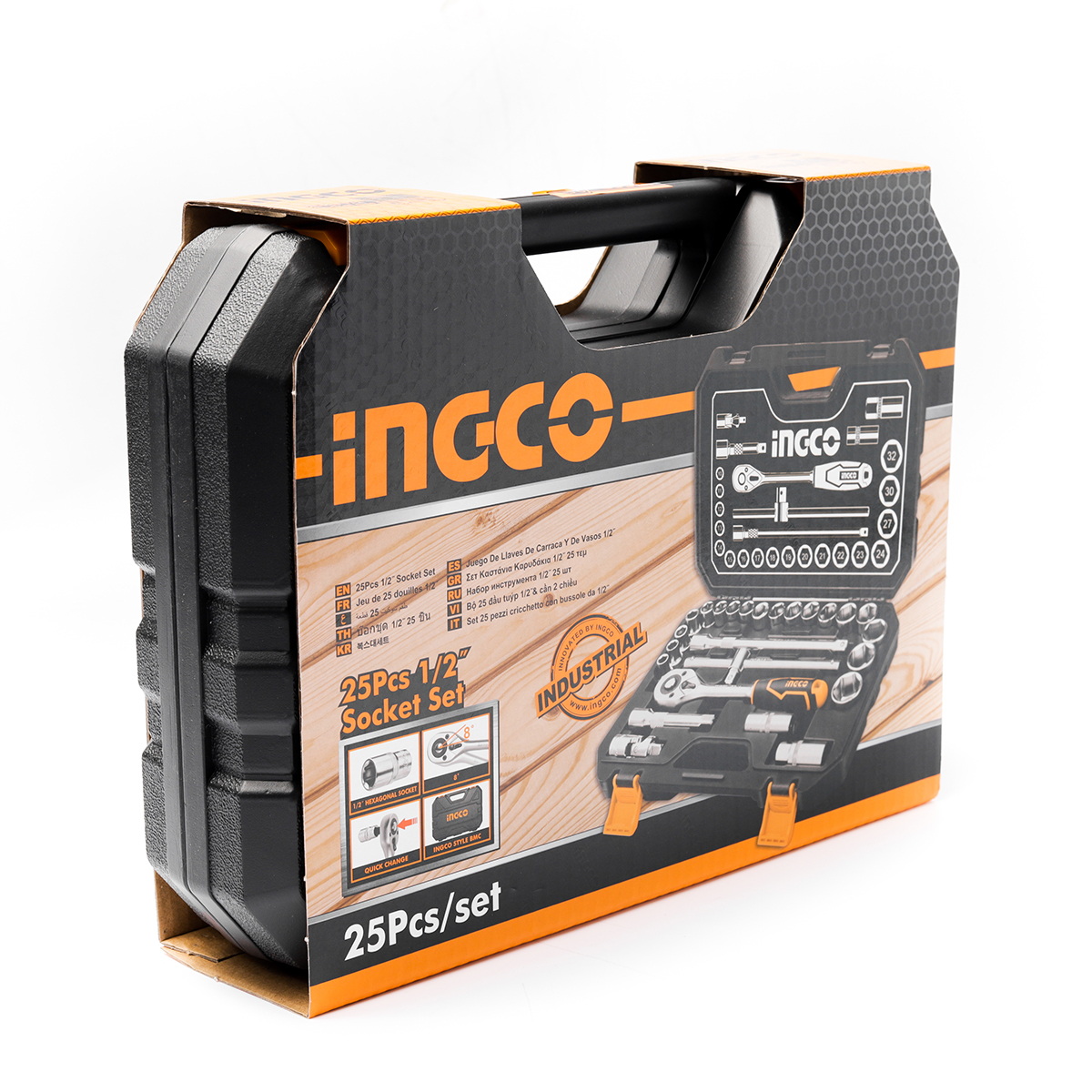 INGCO HKTS12251 ชุดลูกบ็อกซ์ 1/2" 25 ชิ้น