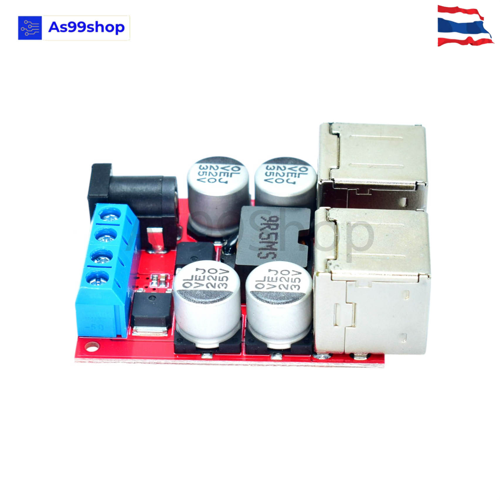 8V-35V to 5V 8A power supply buck module 4-port USB output (Step-Down)