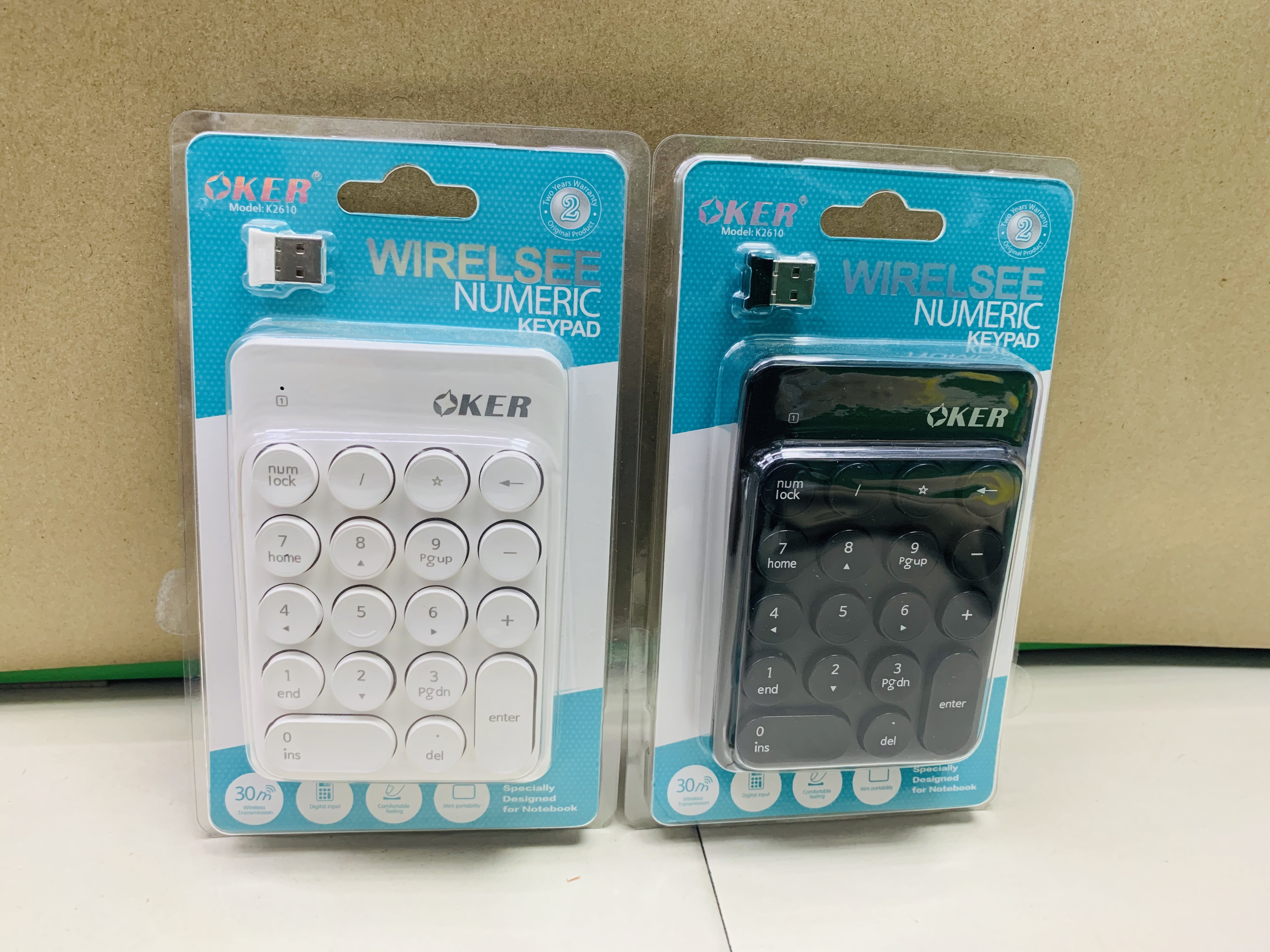 OKER Numeric Keypad Wireless คีย์บอร์ดตัวเลข ไร้สาย K2610