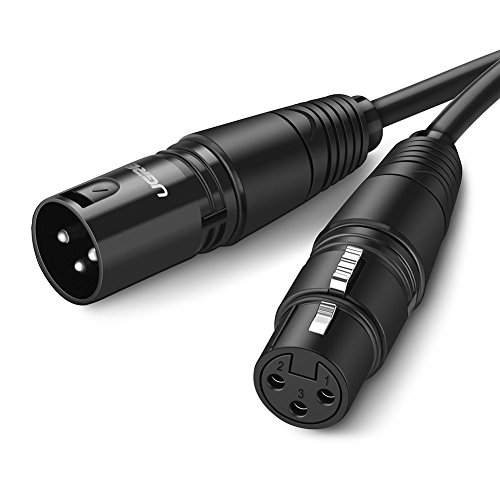 Ugreen 20710 Cannon Male To Female Microphone Extension Audio Cable Đen 2M Av130