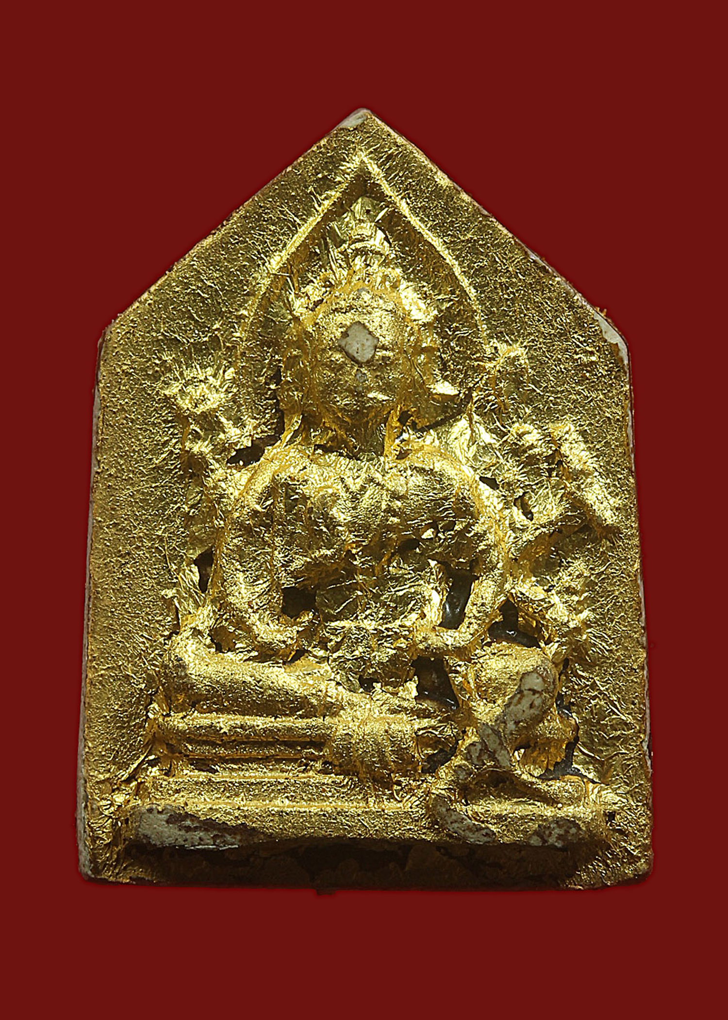 พระพรหม หลวงพ่อพรหม วัดขนอนเหนือ อยุธยา พิมพ์ห้าเหลี่ยมเล็ก ปิดทองเดิมจากวัด สภาพสวยเดิมๆหายากครับ