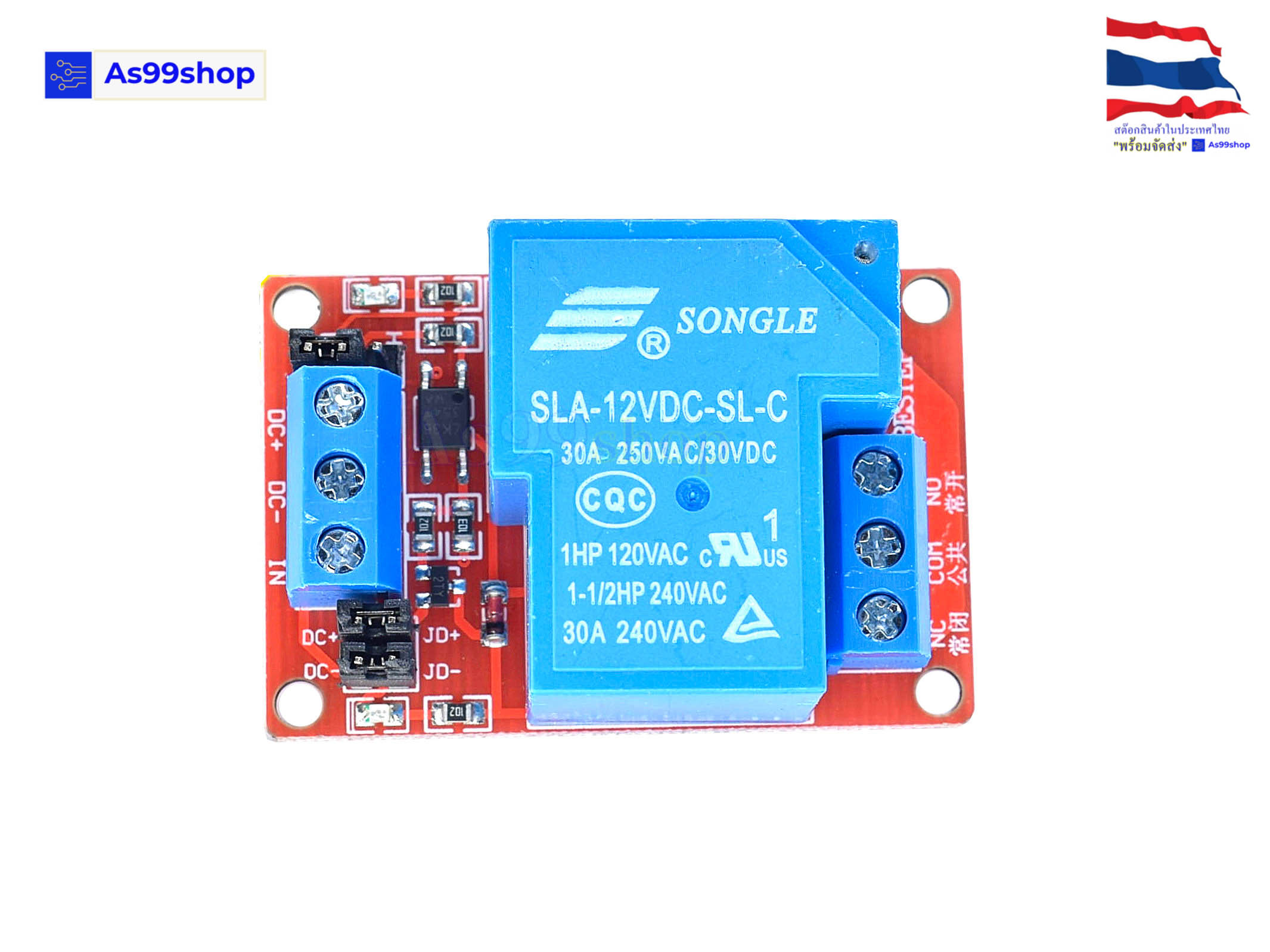 Relay 12V 1 Channel 250V/30A