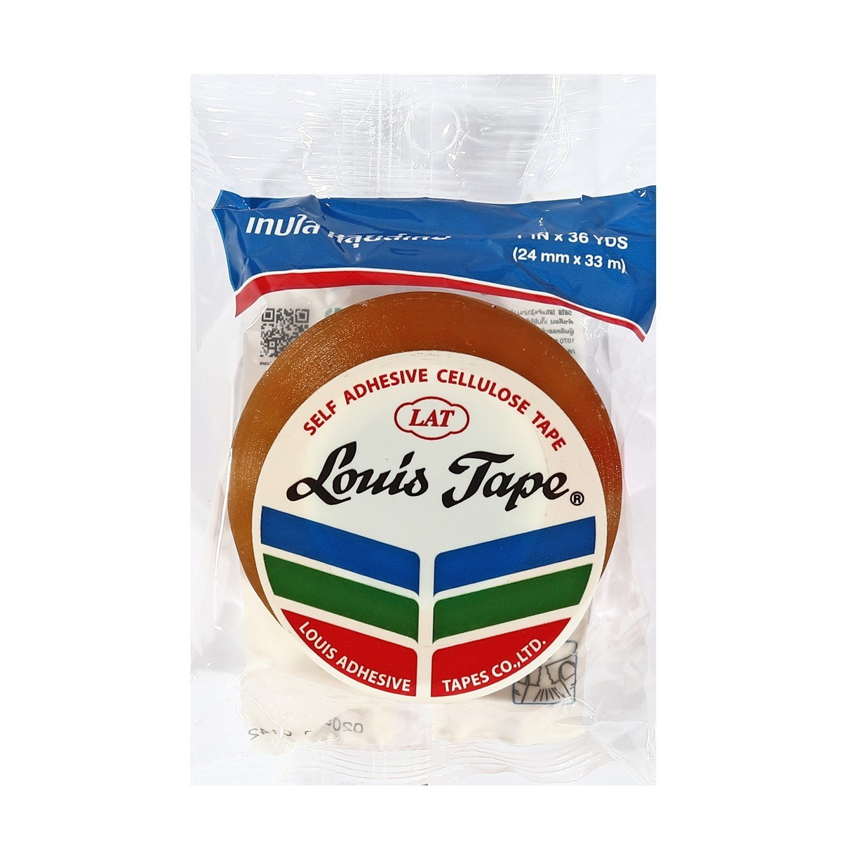 LOUIS TAPE เทปใส แกนเล็ก,แกนใหญ่ หน้ากว้าง 1/2",3/4",1" ยาว 36 หลา