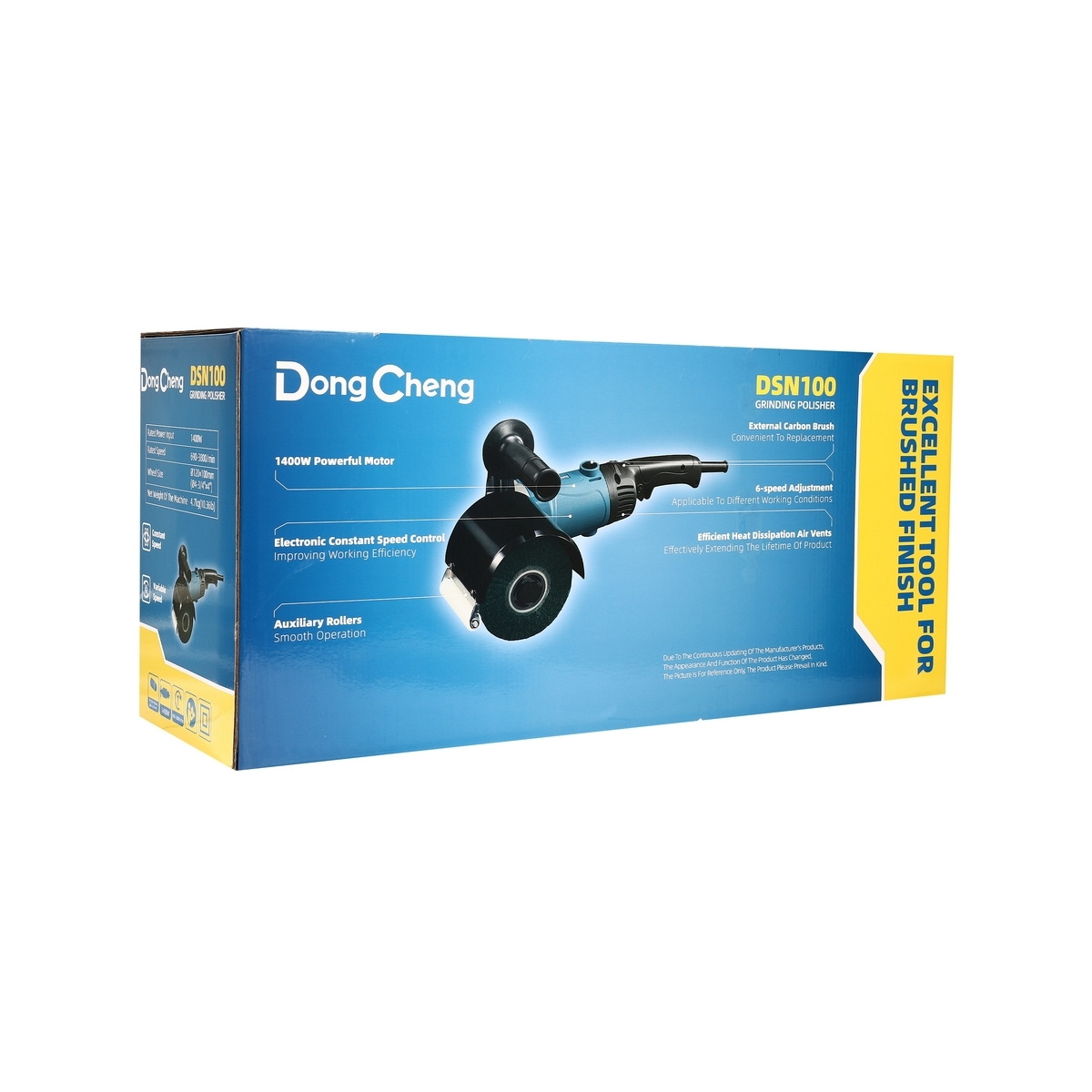 Dong Cheng DSN100 เครื่องขัดสแตนเลส 120x100mm 1400W ปรับรอบได้ ขัดแฮร์ไลน์