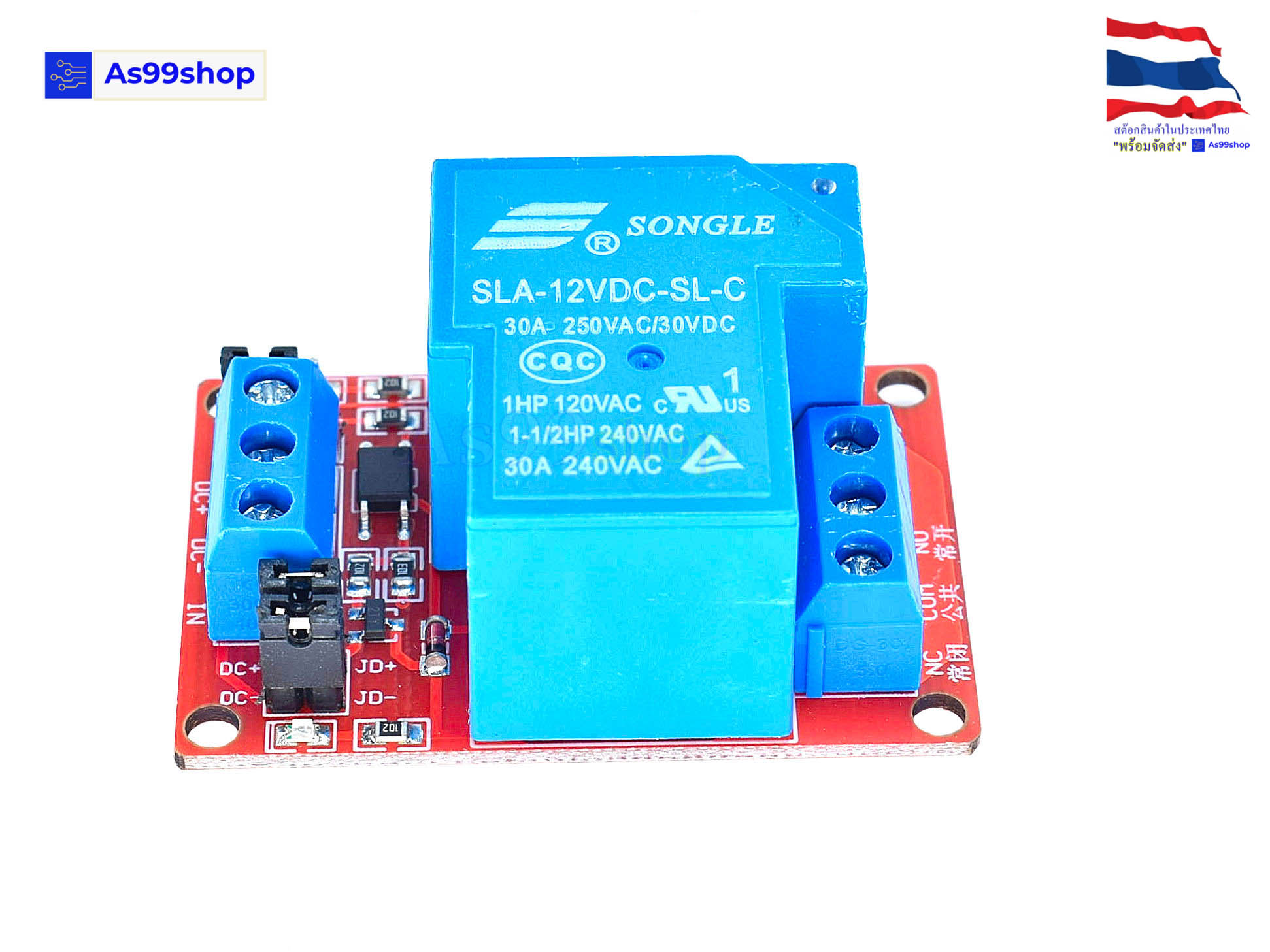 Relay 12V 1 Channel 250V/30A