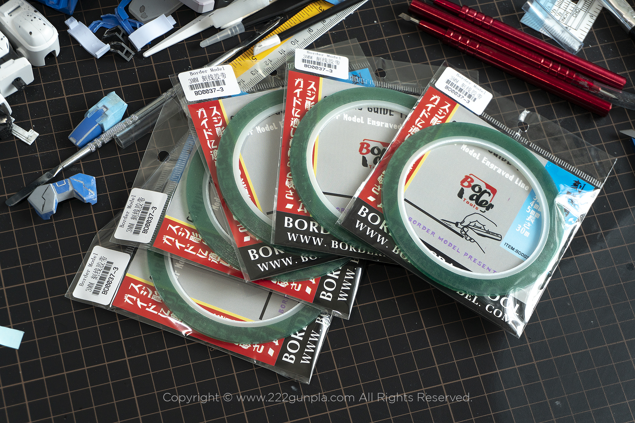 เทปเดินลาย Border ขนาด 3 mm. ( ยาว 30 เมตร )