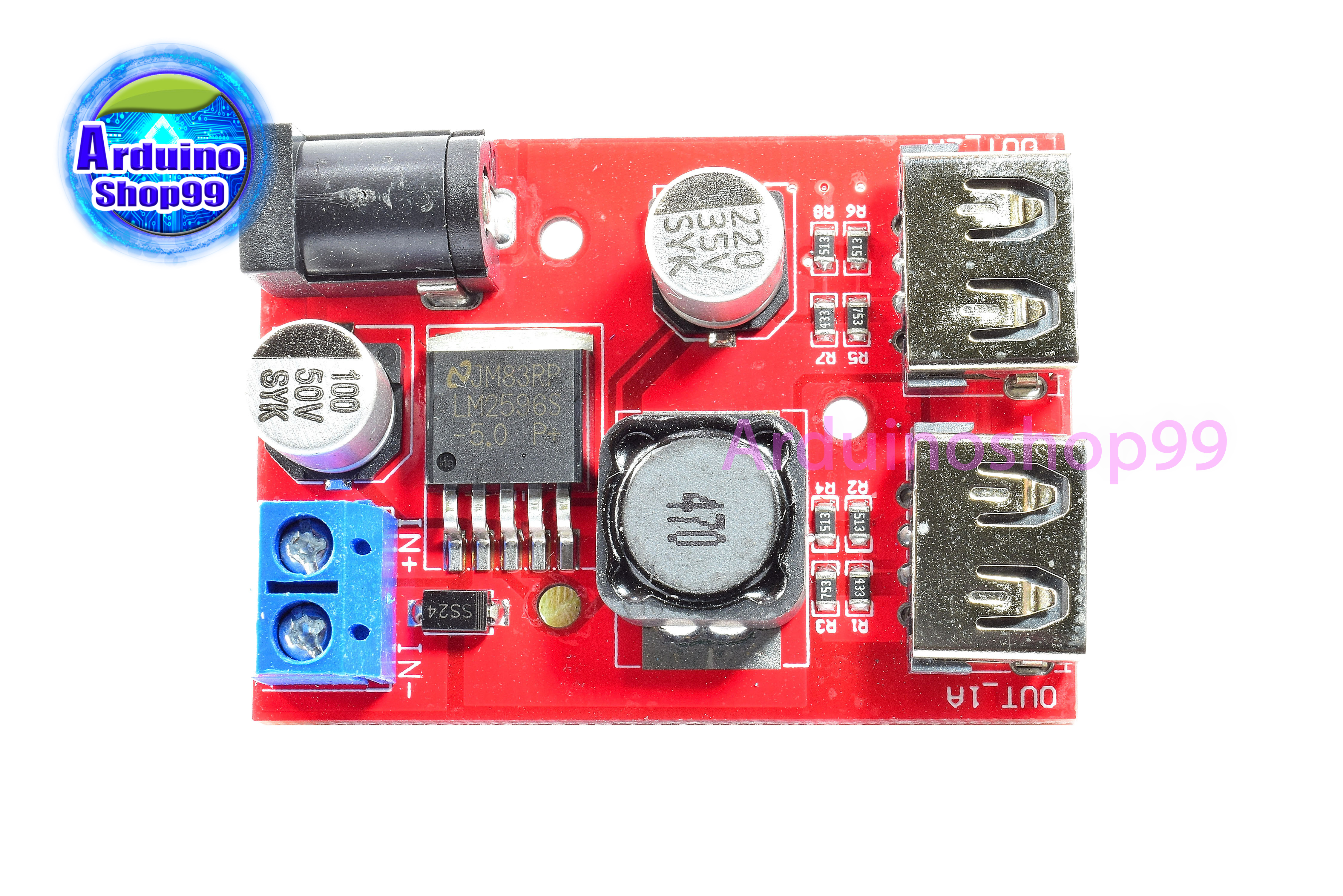 DC-DC step-down module car charging solar regulator board 9V/12V/24V/36V to 5V 3A