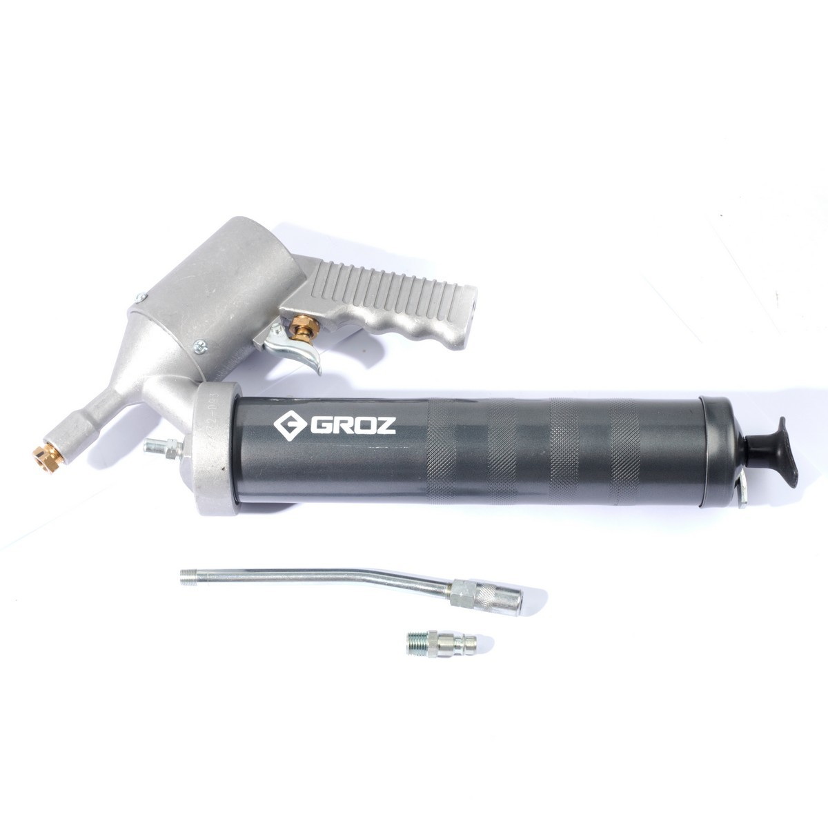 GROZ PGG/1R/B กระบอกอัดจาระบีใช้ลม 500cc ท่อแข็ง 6" กดยิงทีละครั้ง