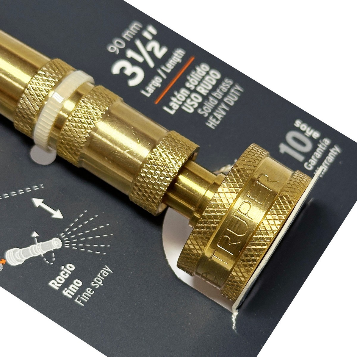 TRUPER CHMA-3.5 หัวฉีดเกลียวตรงทองเหลือง 3.1/2"