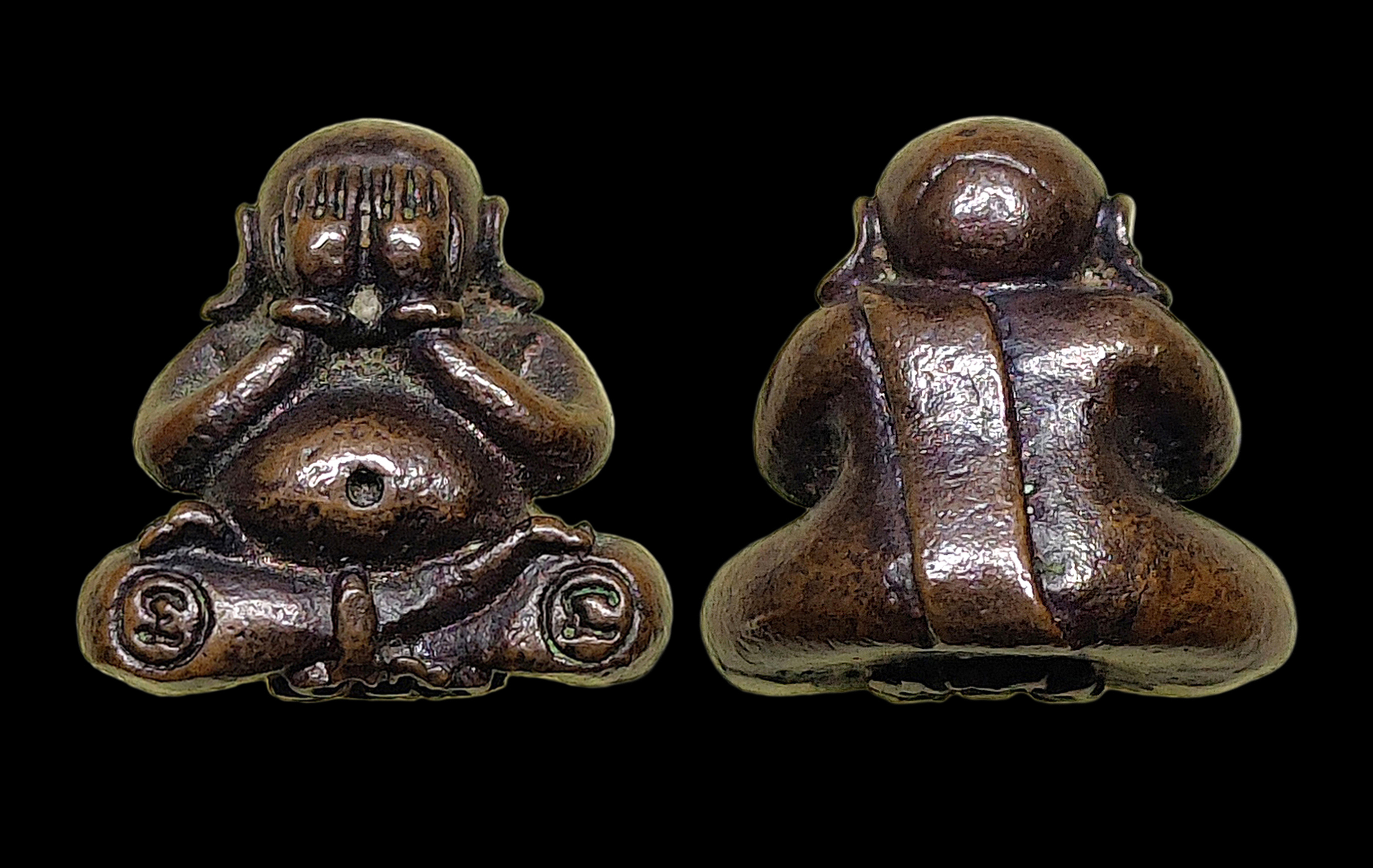 พระปิดตามหาจักรี พ่อท่านคลิ้ง วัดถลุงทอง ปี2525 พุทธาภิเษกณวัดพระมหาธาตุ นครศรีฯ เนื้อนวโลหะ สร้าง 2,225 องค์ สภาพสวยเดิมๆ