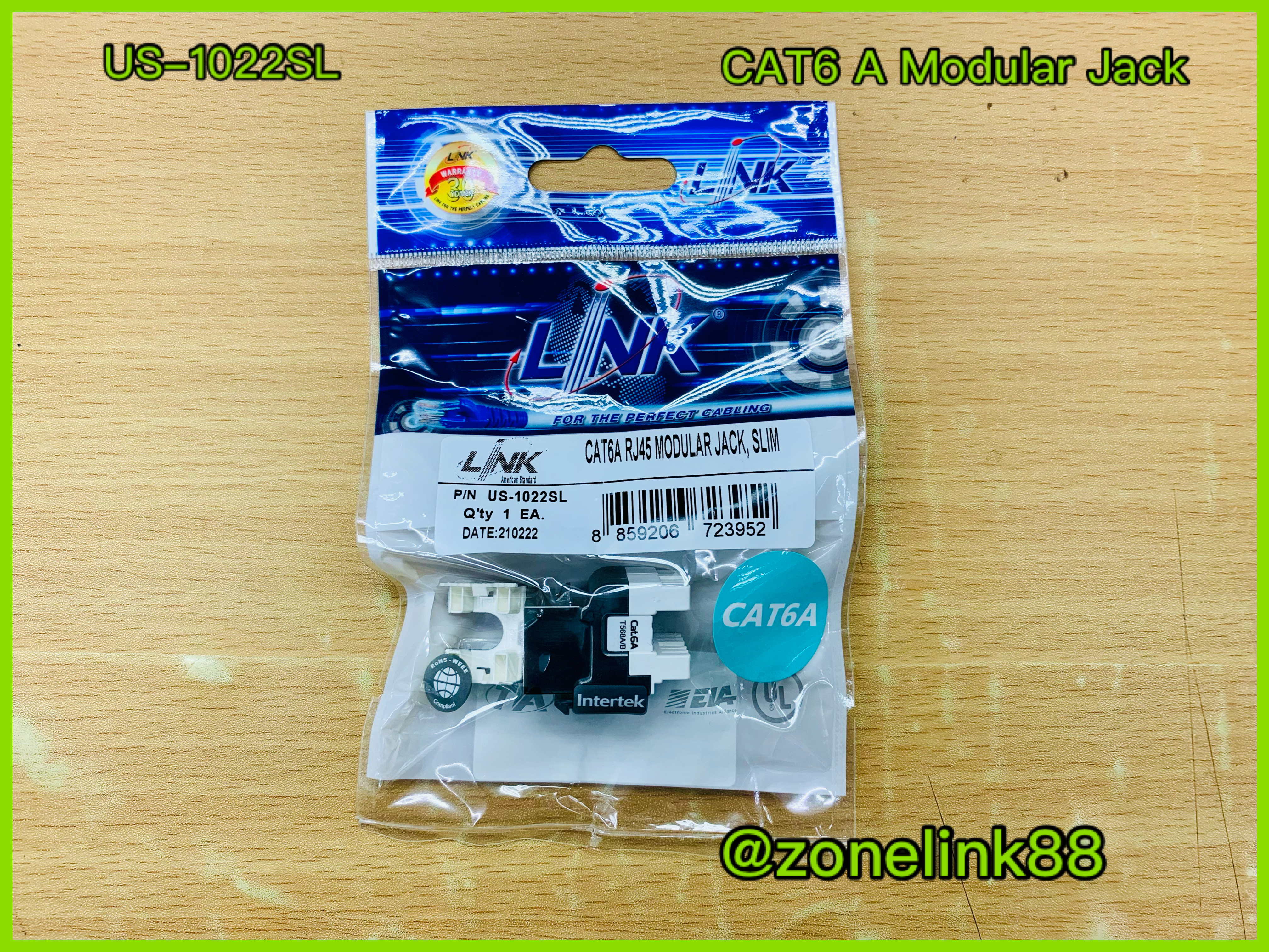 US-1022SL CAT6A Modular Jack Slim ตัวเมียรุ่นสลิม