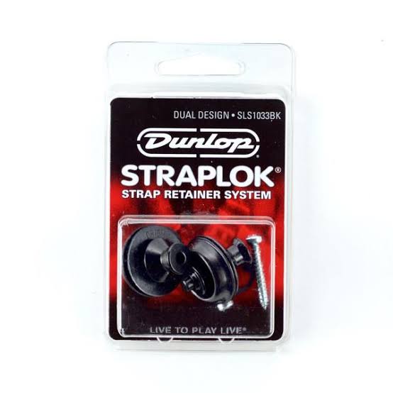 Dunlop SLS-1031N Straplock Dual Design System, BLACK - ตัวล็อกสายสะพาย