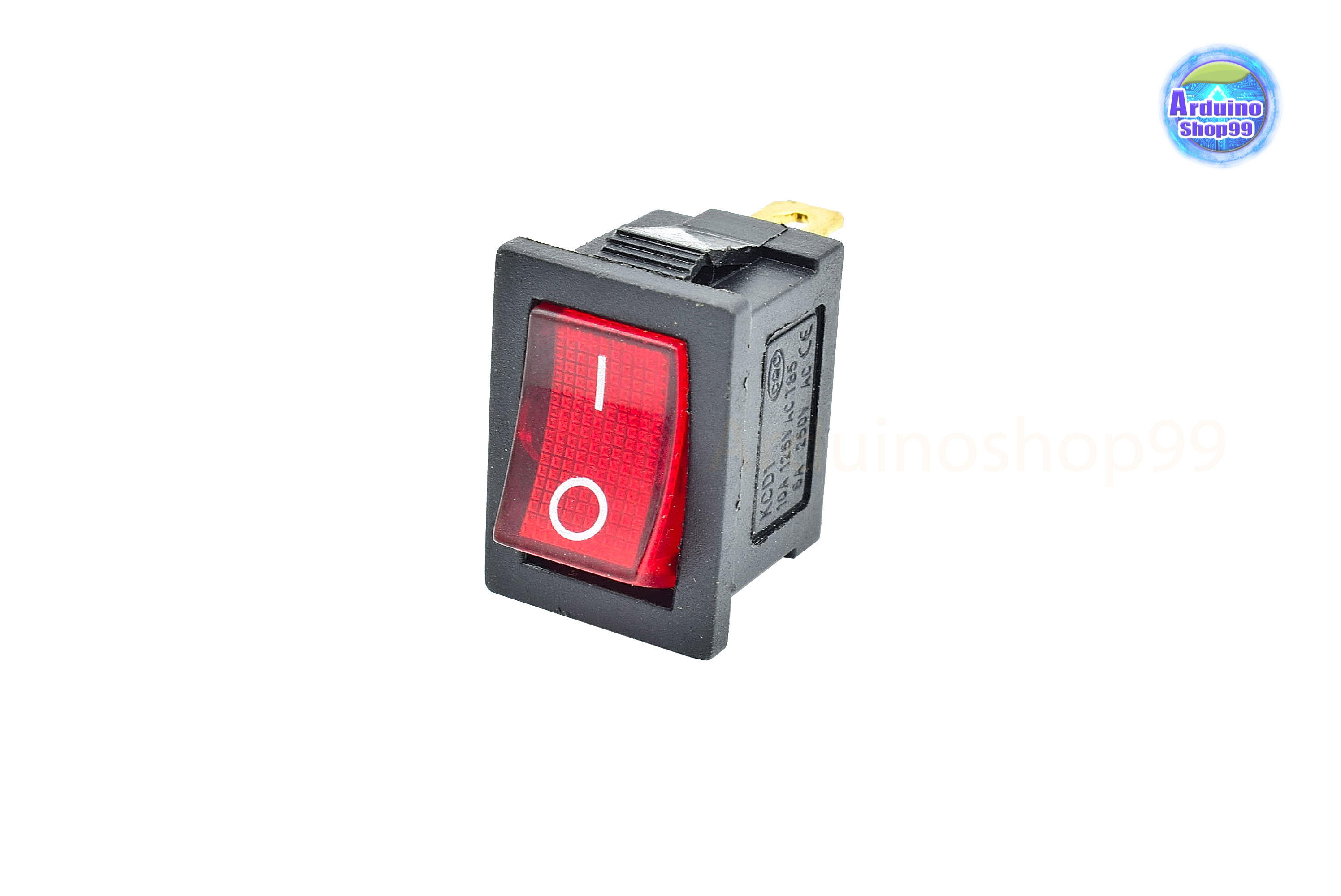KCD1 Rocker Switch 3Pin 6A/10A 250V/125V AC Red( 1 ตัว)