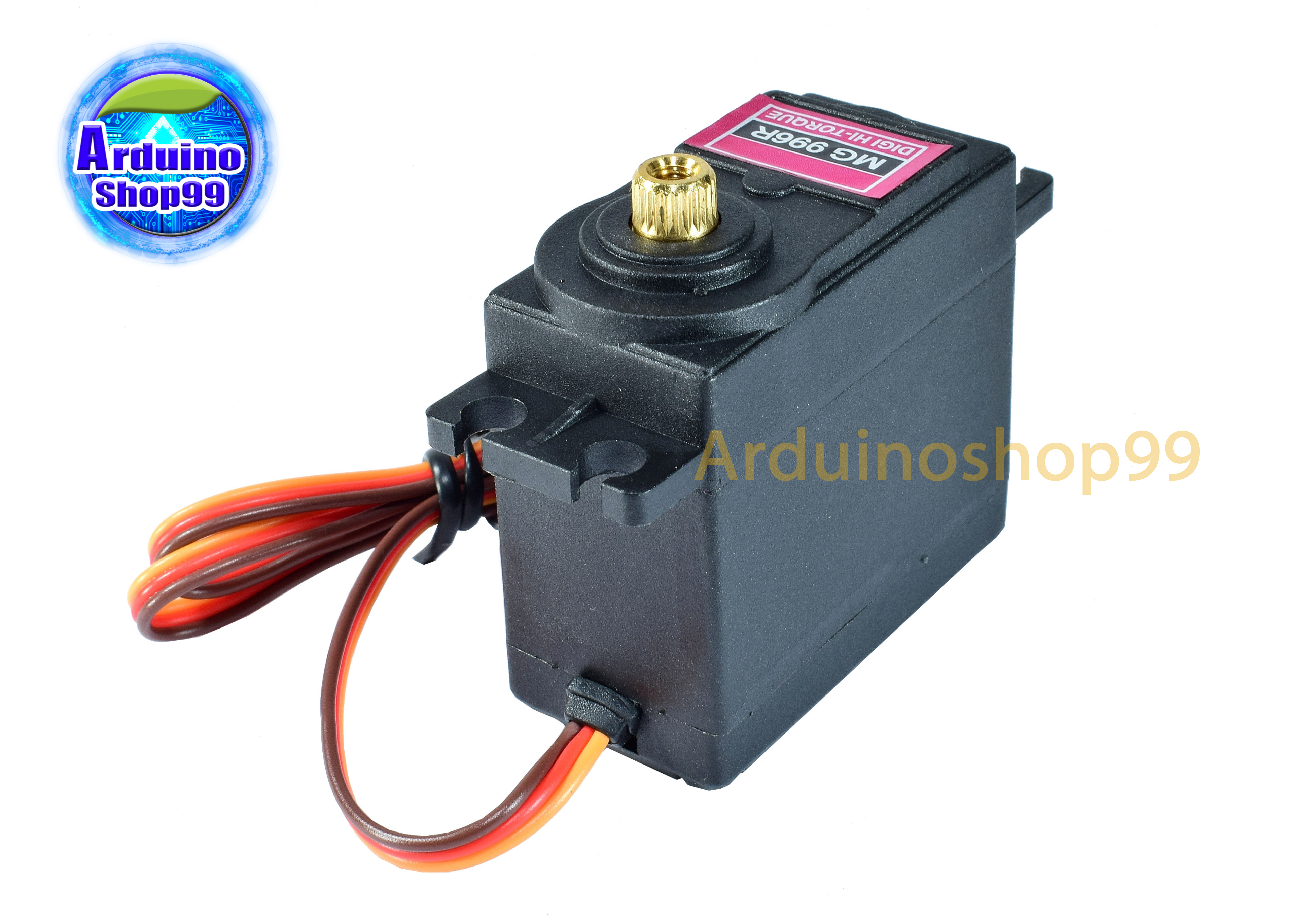 MG996R เซอร์โว หมุนได้รอบ 360 องศา แรงบิด 13 kg/cm เฟืองโลหะ(หมุนหน้า-หลัง ได้รอบ/มอเตอร์)