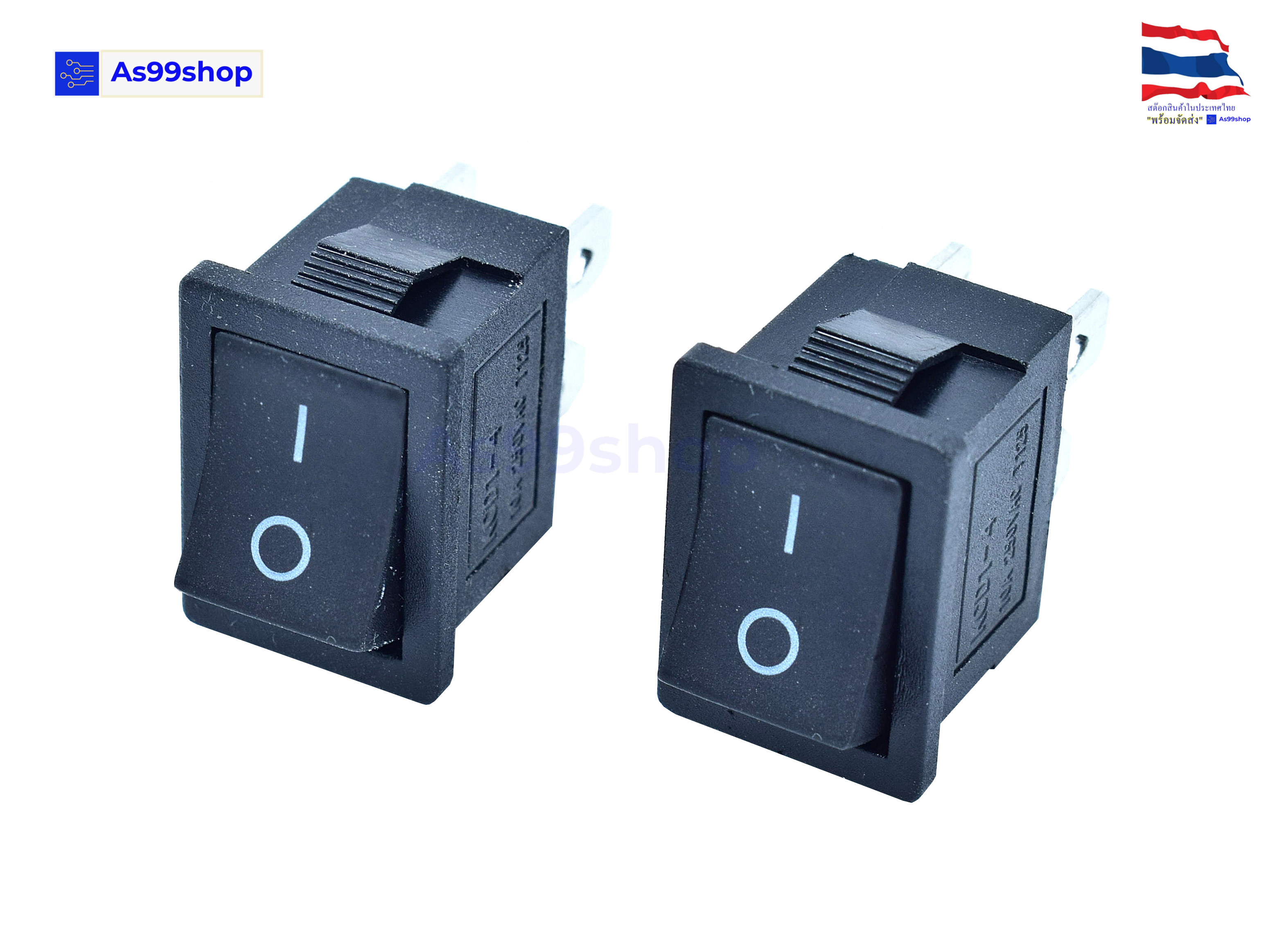 KCD1-4 Switch 4 Pin AC 250V 6A /125V 10A BLACK( 2 ตัว)