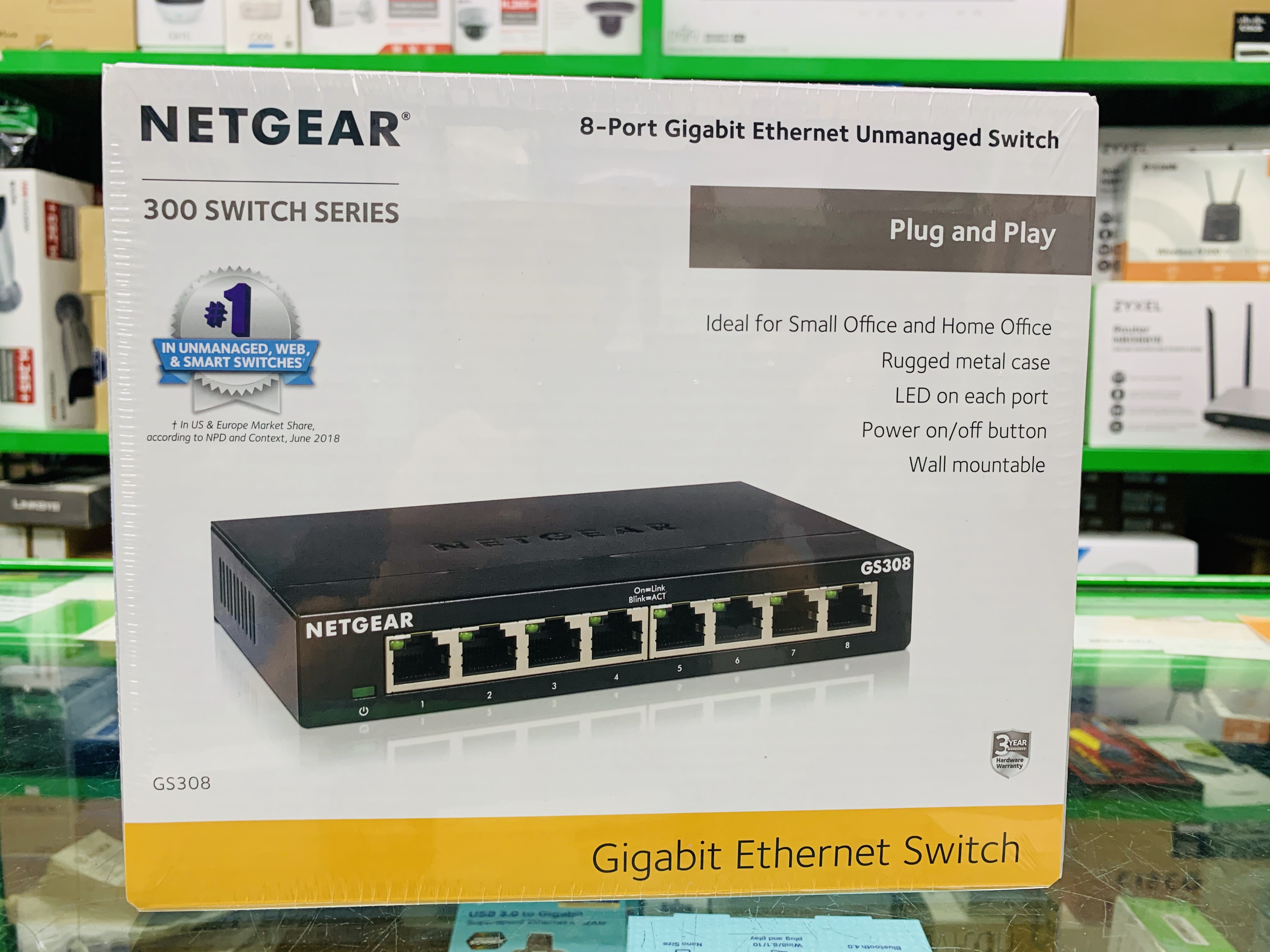 Netgear Netgear GS308 — 8 Port Gigabit Ethernet Unmanaged Switch GS308