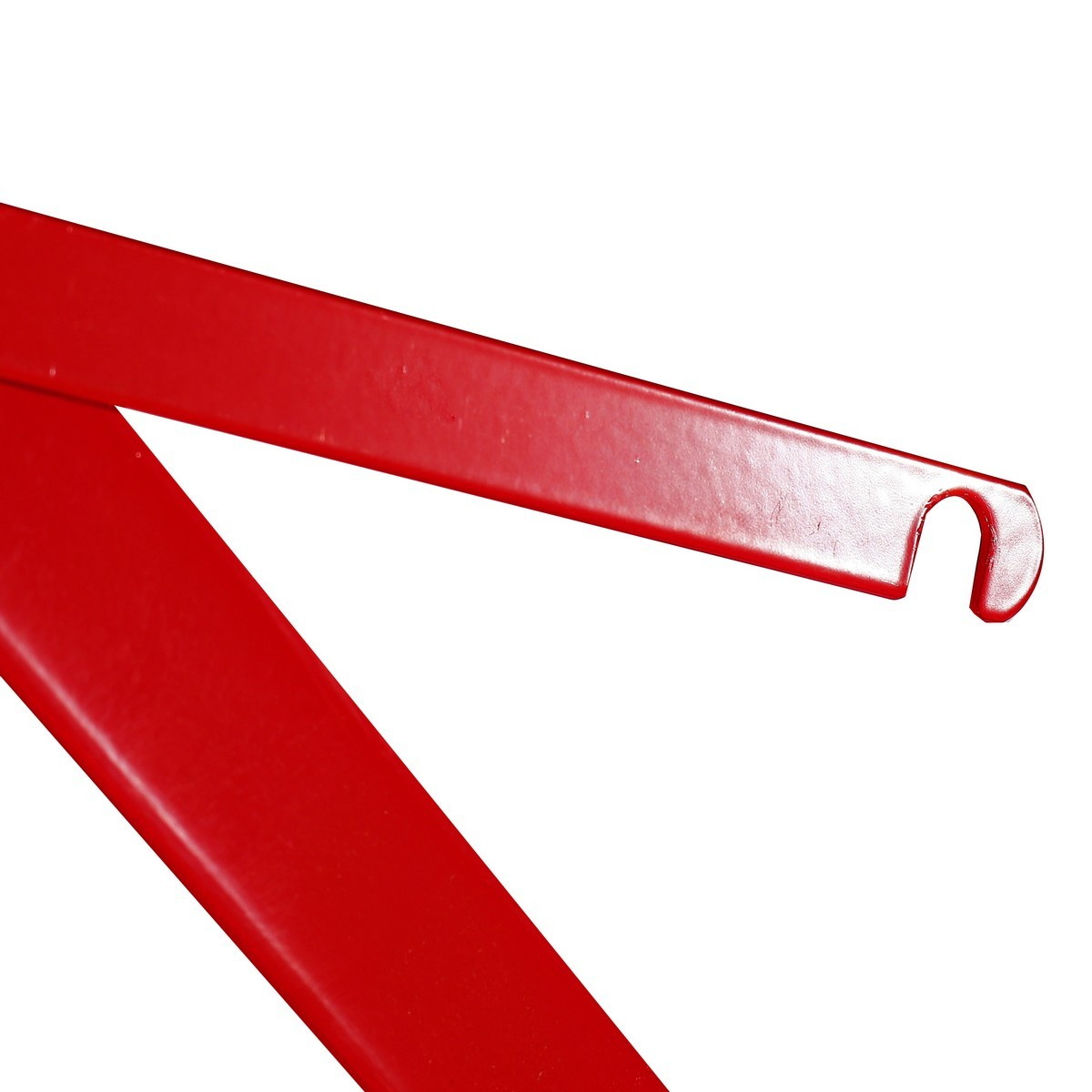 POLO แผงกั้นจราจรโลหะยืดหดได้สีแดง 95cm