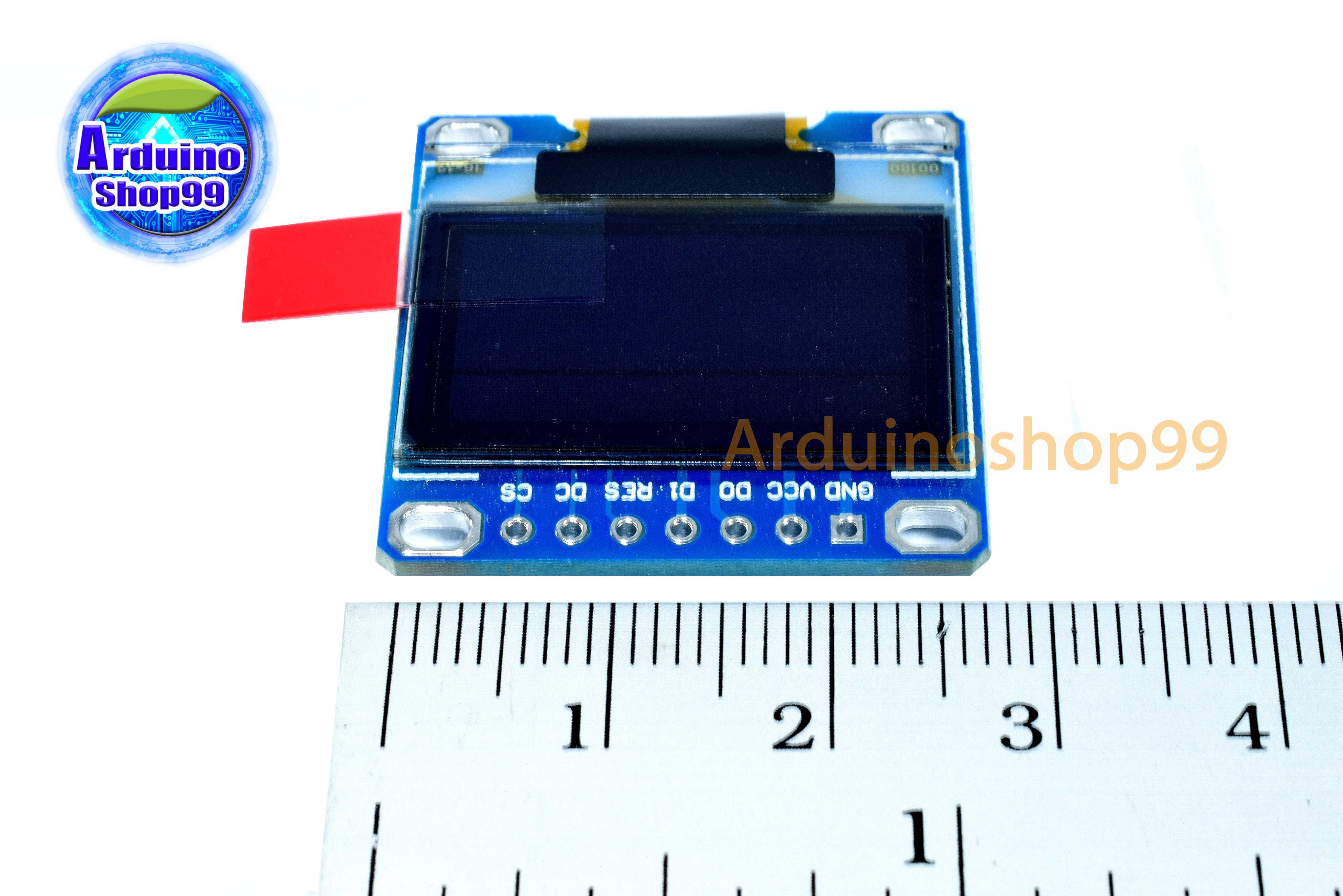 จอแสดงผล OLED ขนาด 0.96 นิ้ว แบบ SPI/I2C สีเหลือง+น้ำเงิน 7 pin
