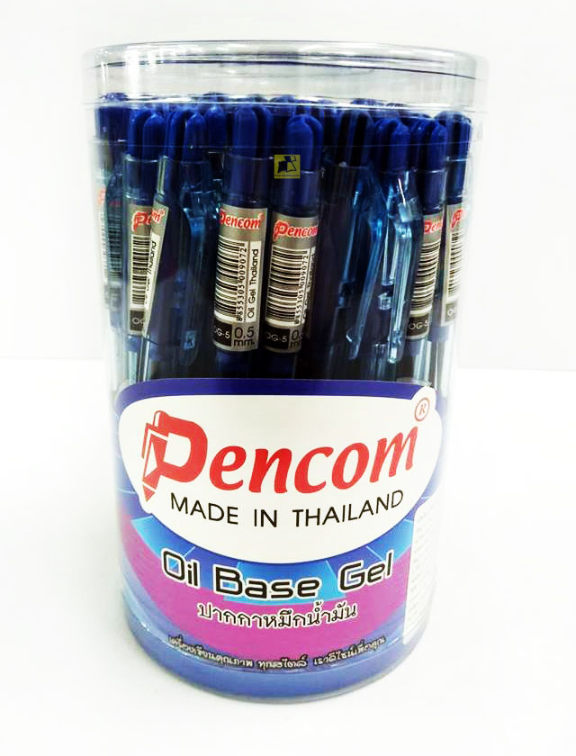 ปากกาหมึกน้ำมันแบบกด เพ็นคอมพ์ (สีน้ำเงิน) บรรจุ 50 ด้าม