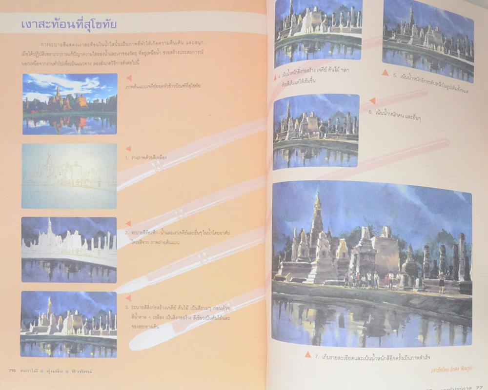 เทคนิคการระบายสีน้ำ ดอกไม้ หุ่นนิ่ง ทิวทัศน์