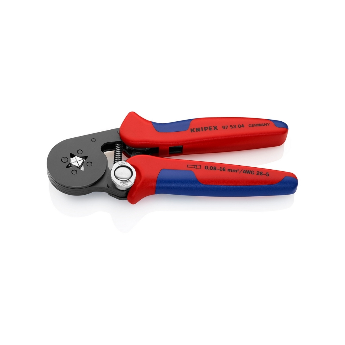 KNIPEX 97 53 04 คีมย้ำหางปลาปรับอัตโนมัติสำหรับหางปลาเฟอร์รูล