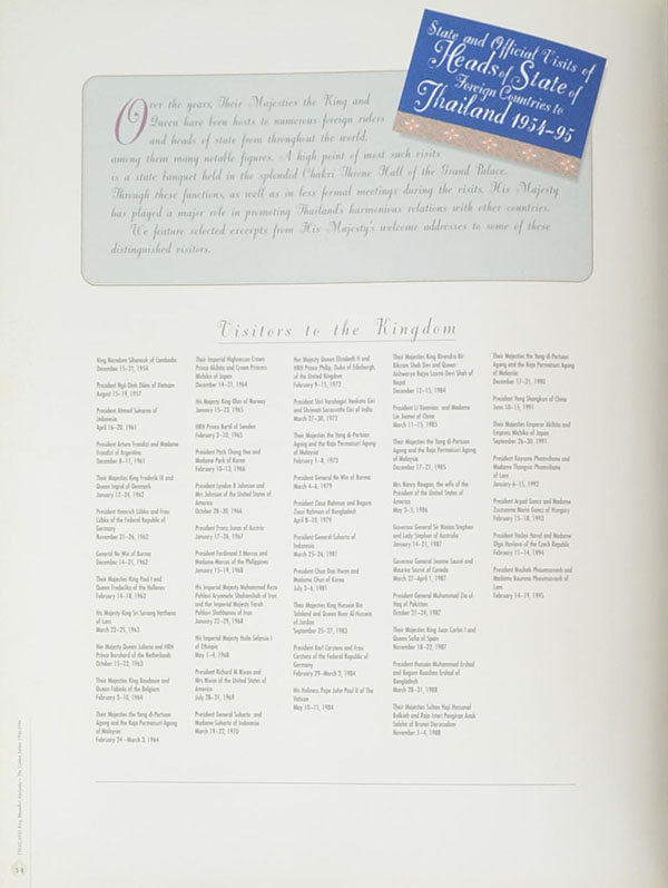 THAILAND KING BHUMIBOL ADULYADEJ THE GOLDEN JUBILEE 1946-1996