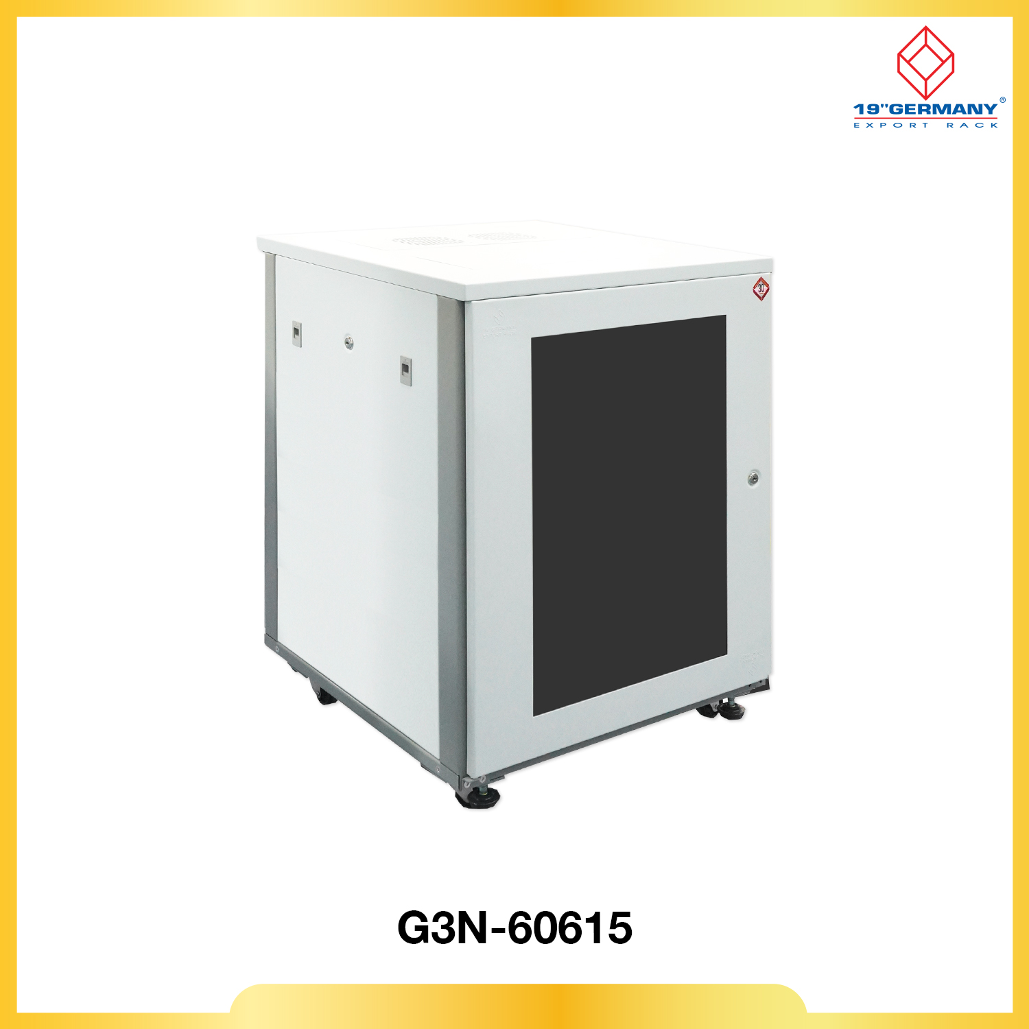 G3N-60615 GERMAN CABINET RACKGERMAN RACK15U,GERMAN RACK(60 x 60 x 85 cm.)GERMAN RACKTwo-Tone White-Gray