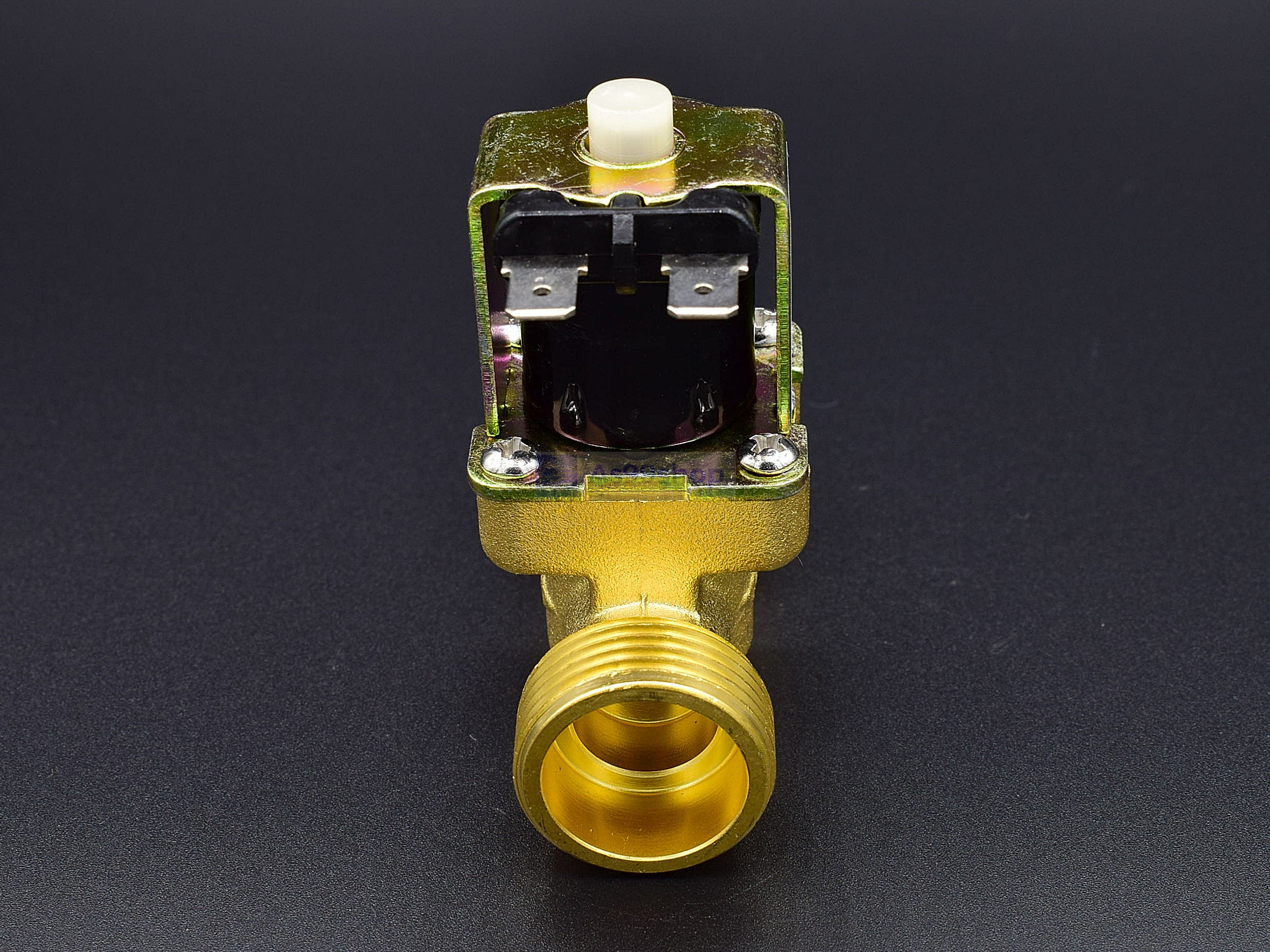 โซลินอยด์วาล์วทองเหลือง Solenoid Valve (NO) 12VDC 3/4 นิ้ว สำหรับเปิด-ปิด น้ำ