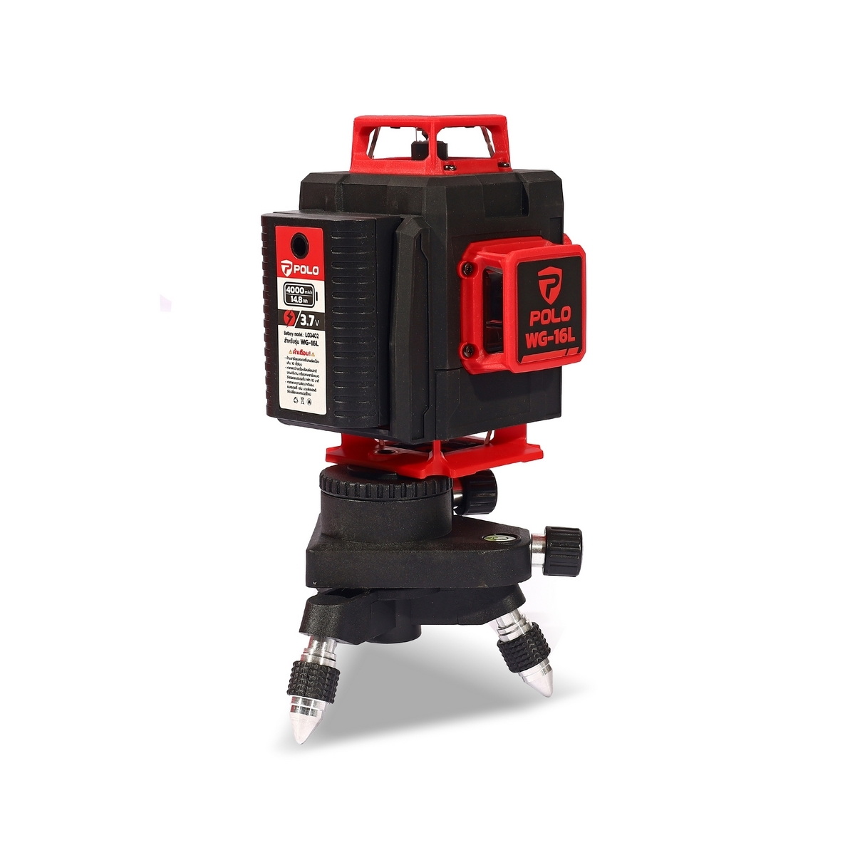 POLO WG-16L เครื่องวัดระดับเลเซอร์ แสงสีเขียว 16 เส้น 4 มิติ พร้อมขาตั้ง 1.2m สำหรับภายในอาคาร หรือในที่ร่ม
