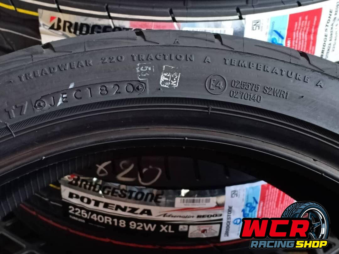 ยาง BRIDGESTONE RE003 225-40-18 ปี20