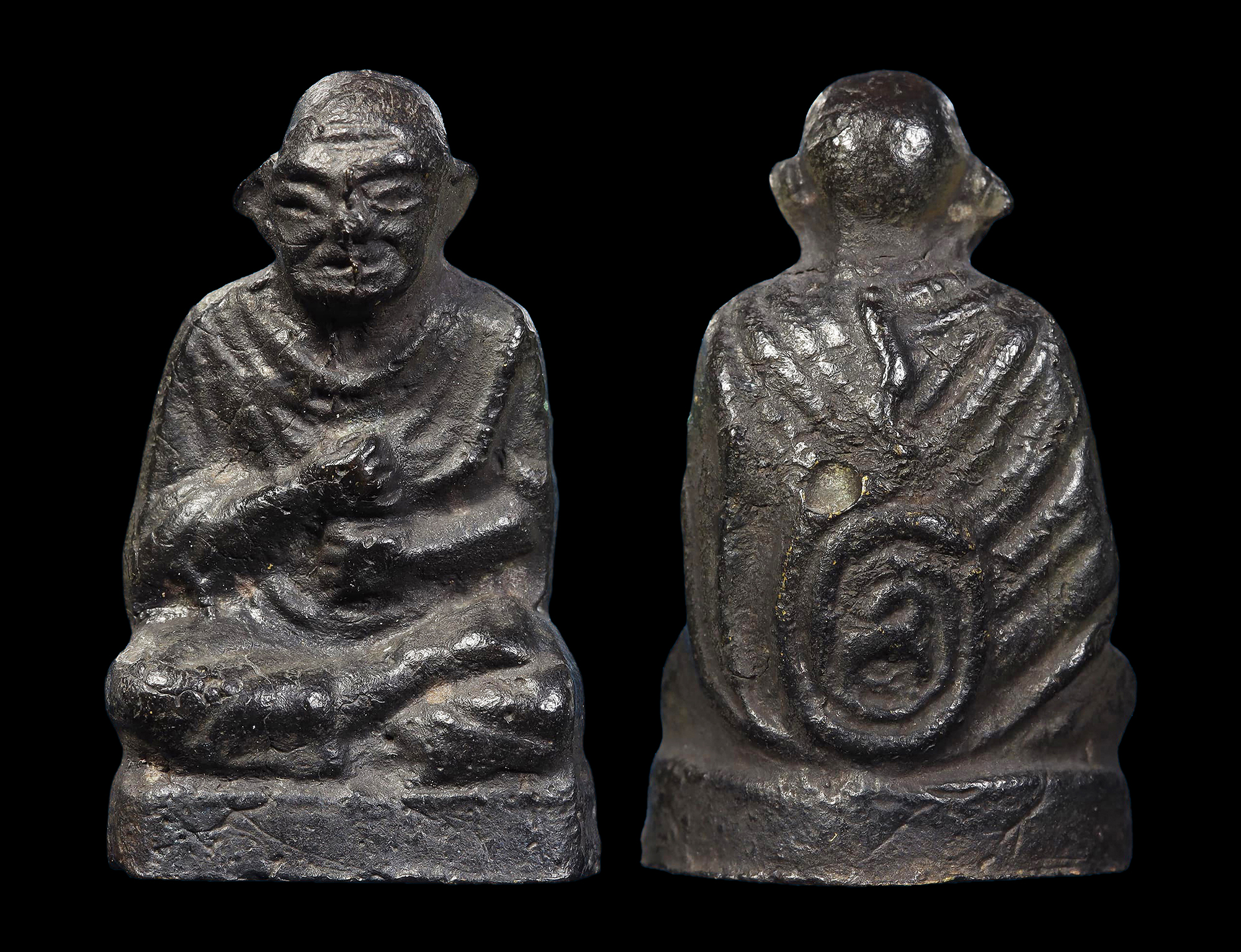 รูปหล่อสมเด็จพุฒาจารย์โต เนื้อโลหะผสม หลวงปู่นาค วัดระฆัง สร้างปี2495 สภาพสวยเดิมๆ