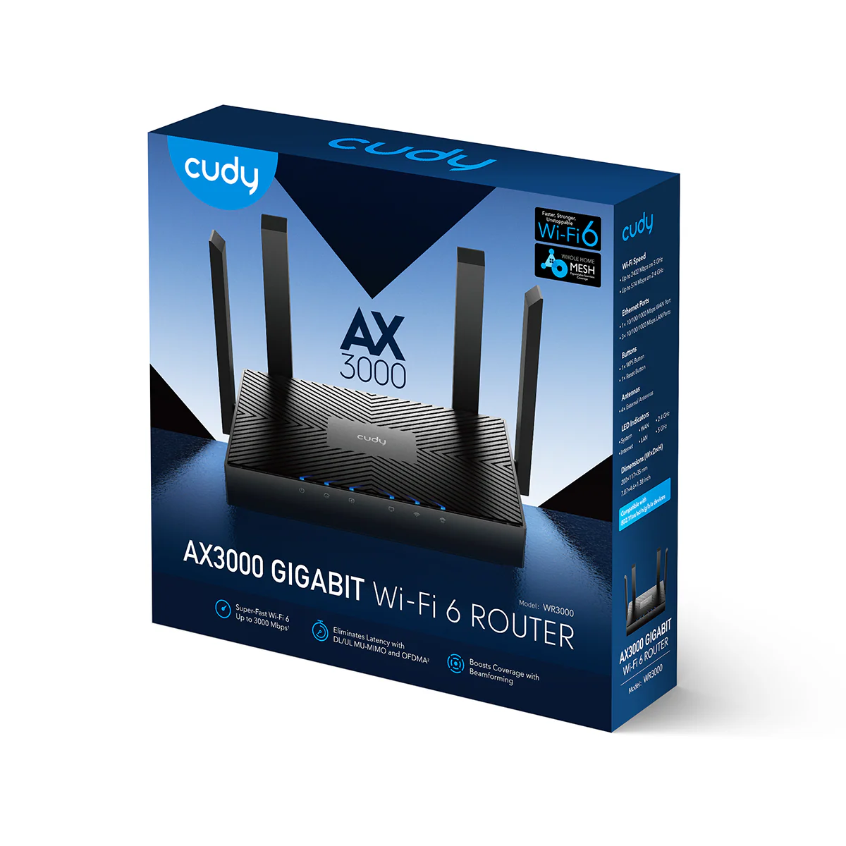 CUDY WR3000 AX3000 Gigabit Mesh Wi-Fi 6 Router