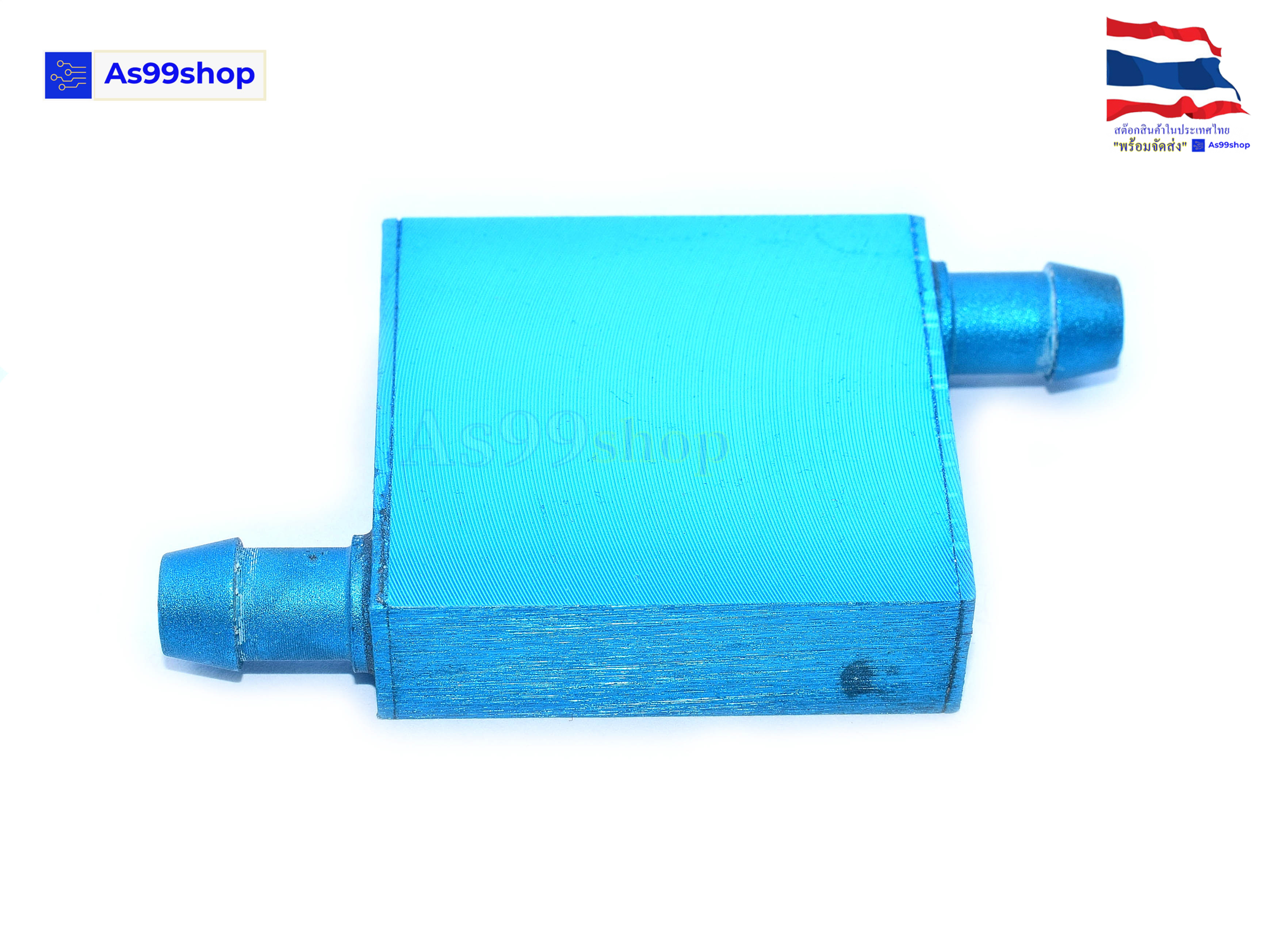 40*40*12 Aluminum Water Cooling Block Radiator Heatsink (อลูมิเนียมบล็อกฟ้าแบบหน้า-หลัง)
