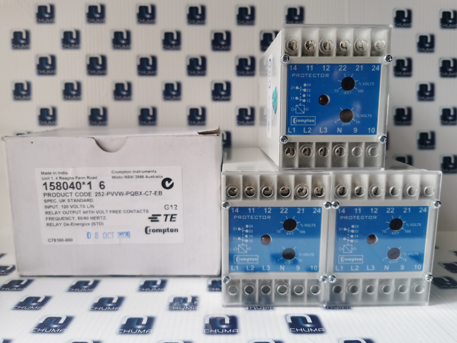Crompton Instruments, relay, meter,controller, 252-PVVW, 252-PVVW-PQBX-CY-EB