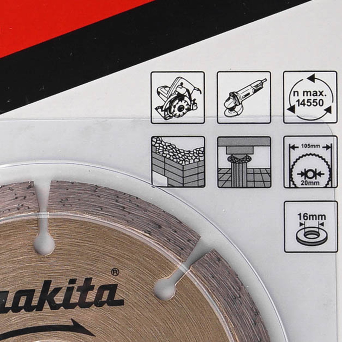 MAKITA D-05197 ใบเพชร 4"x19mm แห้ง สำหรับตัดปูน ตัดกระเบื้อง แกรนิต ของแท้ สินค้ามีพร้อมส่ง