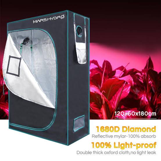 เต็นท์ปลูกพืชในบ้าน เต็นท์ปลูกต้นไม้ (Grow Tent) 120x60x180 TENT Marshydro กันแสง 100%