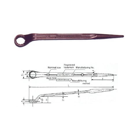 NETUREN ประแจแหวนหัวเดี่ยว ปลายแหลม No.17-41 (730-53)