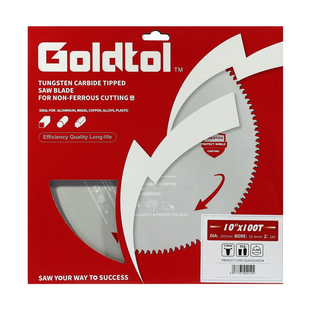 Goldtol ใบเลื่อยวงเดือน ตัดอลูมิเนียม 10",12"