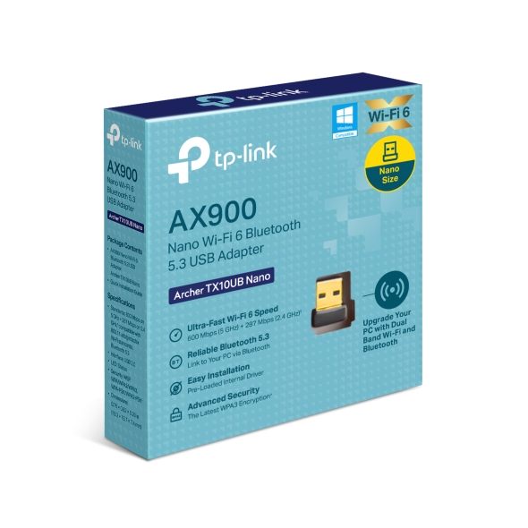 Archer TX10UB Nano AX900 Nano Wi-Fi 6 Bluetooth 5.3 USB Adapter