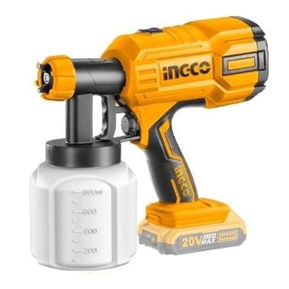 INGCO CSGLI20406 กาพ่นสีไร้สาย 800ml 20V แบตx1