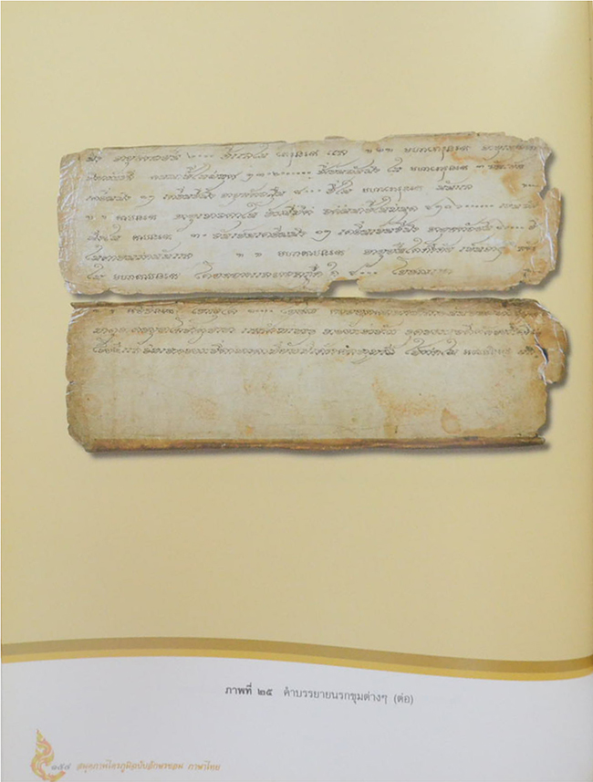 สมุดภาพไตรภูมิฉบับอักษรขอม ภาษาไทย