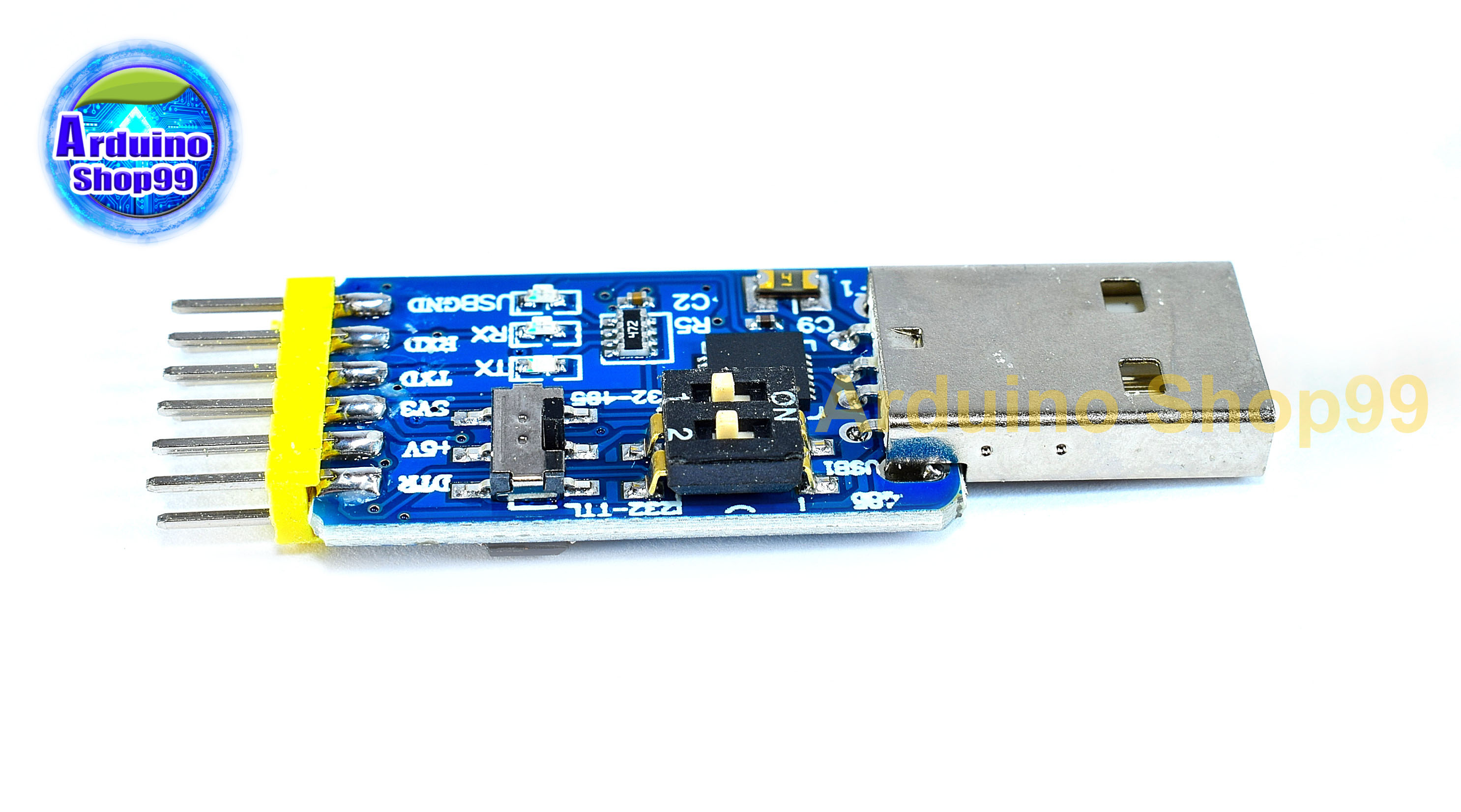 6-in-1 multi-function serial port module CP2102 usb to TTL 485 232 mutual conversion 3.3V/5V compatible