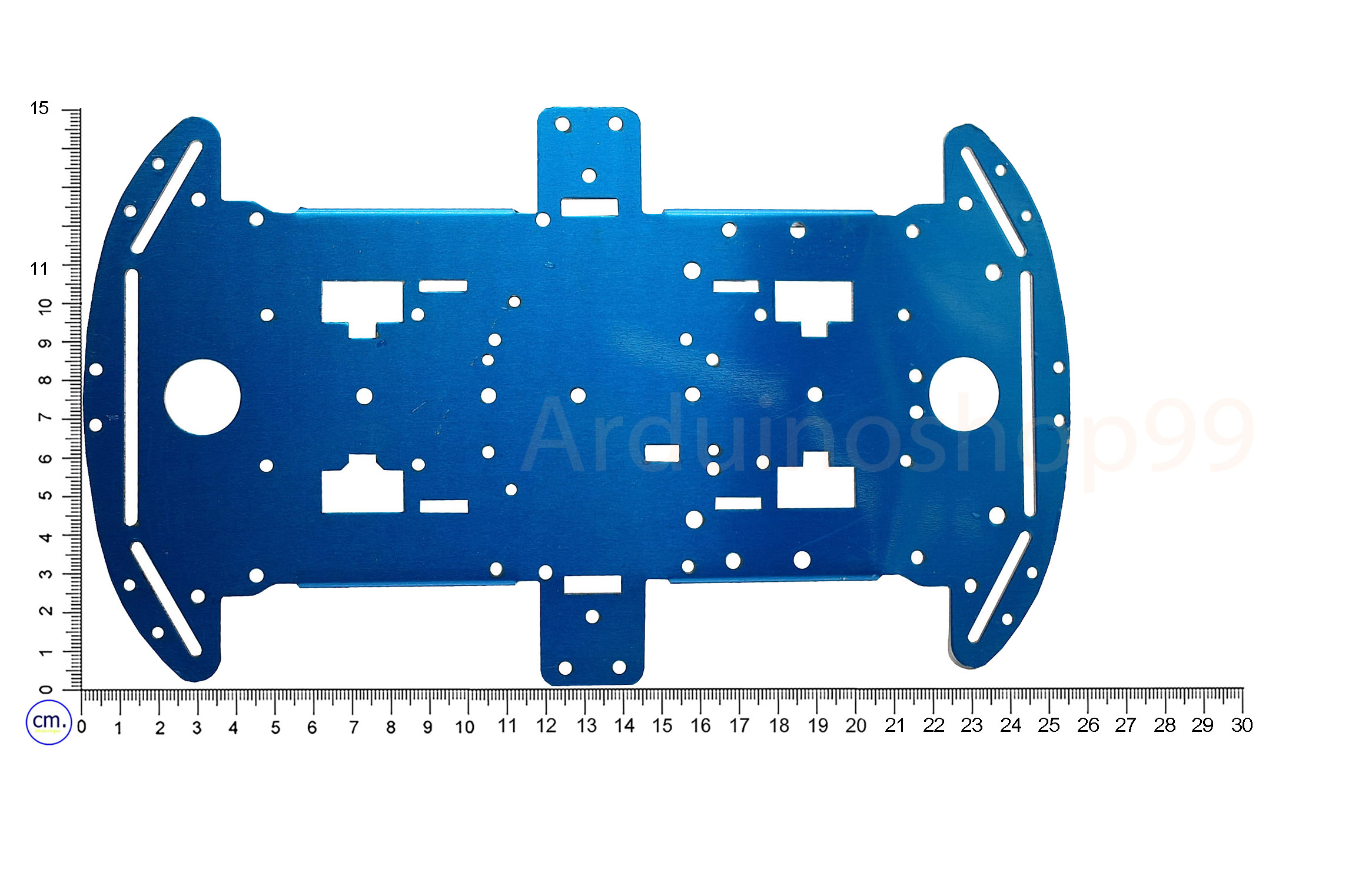 โครงรถหุ่นยนต์Aluminum Alloy 1.5mm Smart car chassis 4wd