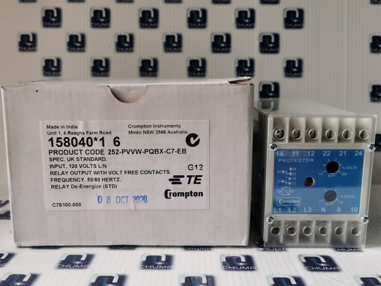 Crompton Instruments, relay, meter,controller, 252-PVVW, 252-PVVW-PQBX-CY-EB