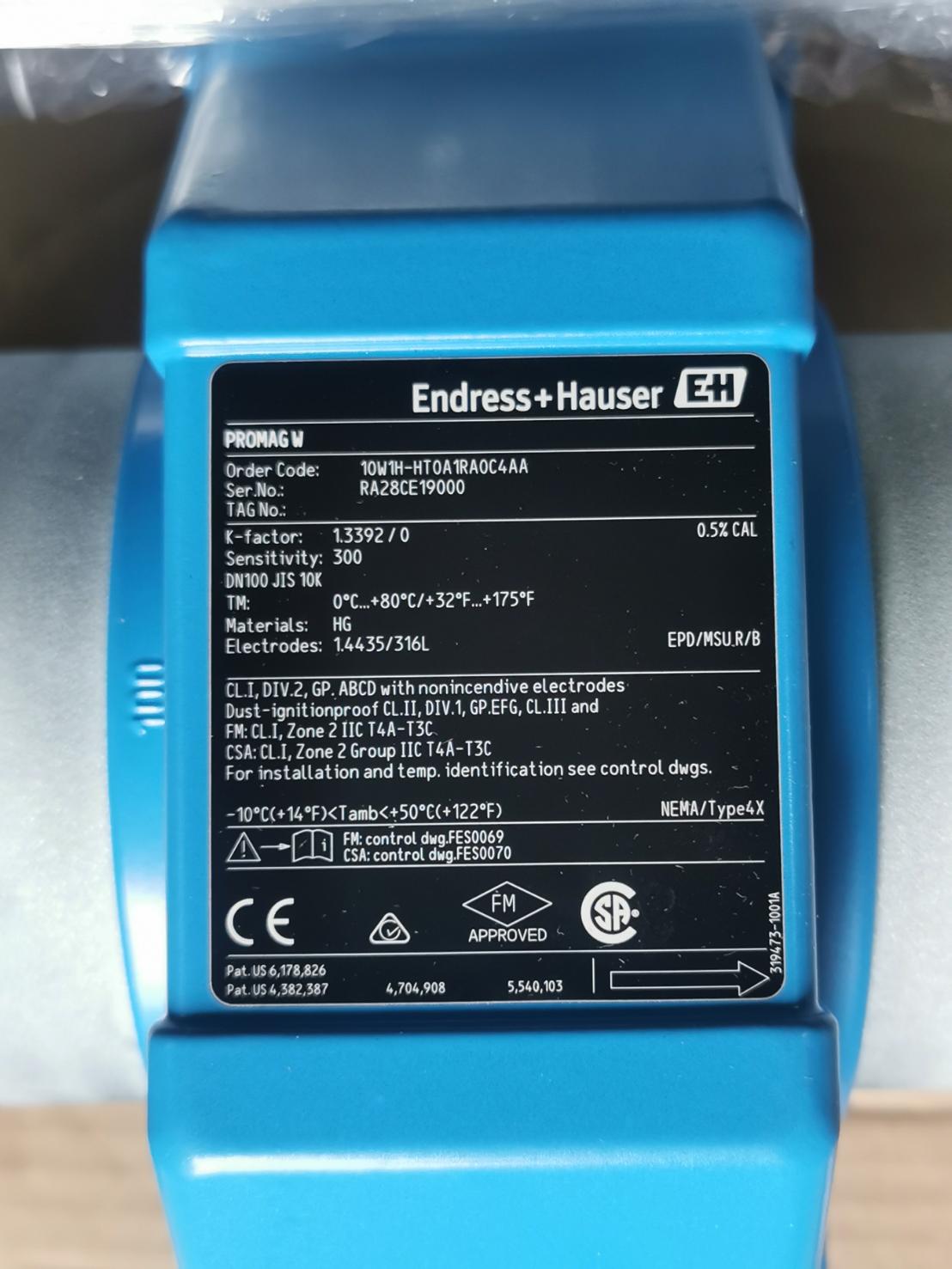 E+H,Endress Hauser, Transmitter, Electromagnetic Flowmeter,Thermometer,10W1H-HT0A1RA0C4AA